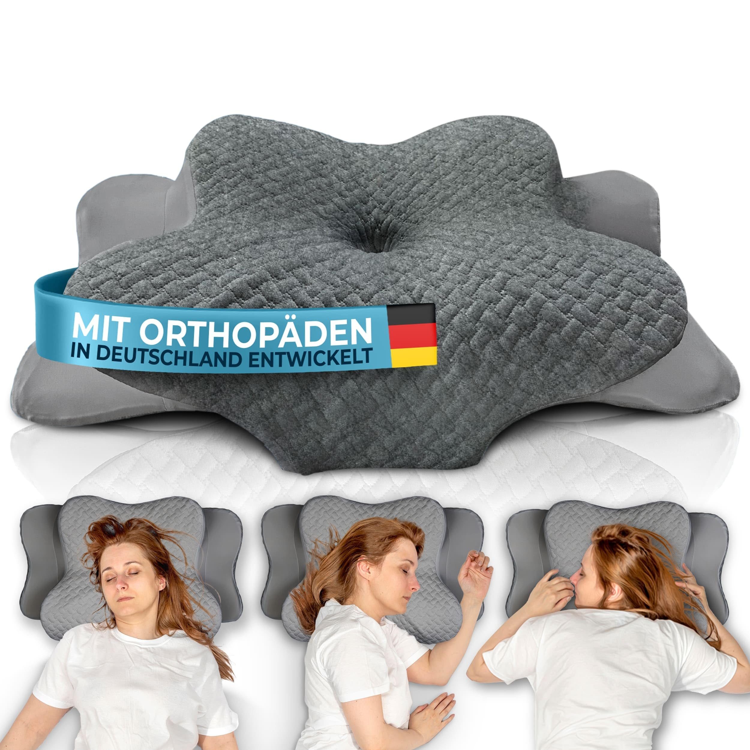 Nackenstützkissen aus Memory Foam, Orthopädisches Kissen für alle Schlaftypen