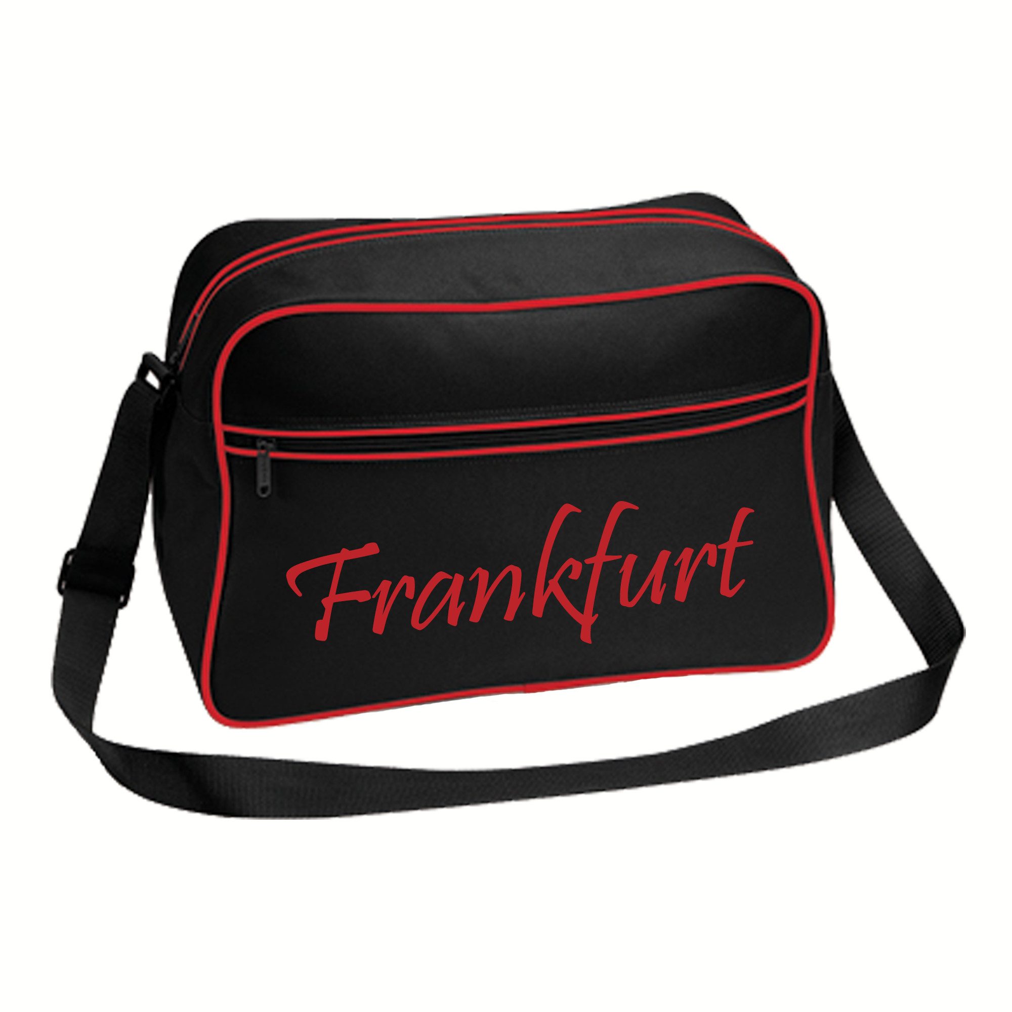 multifanshop Schultertasche Frankfurt - Schriftzug - Tasche
