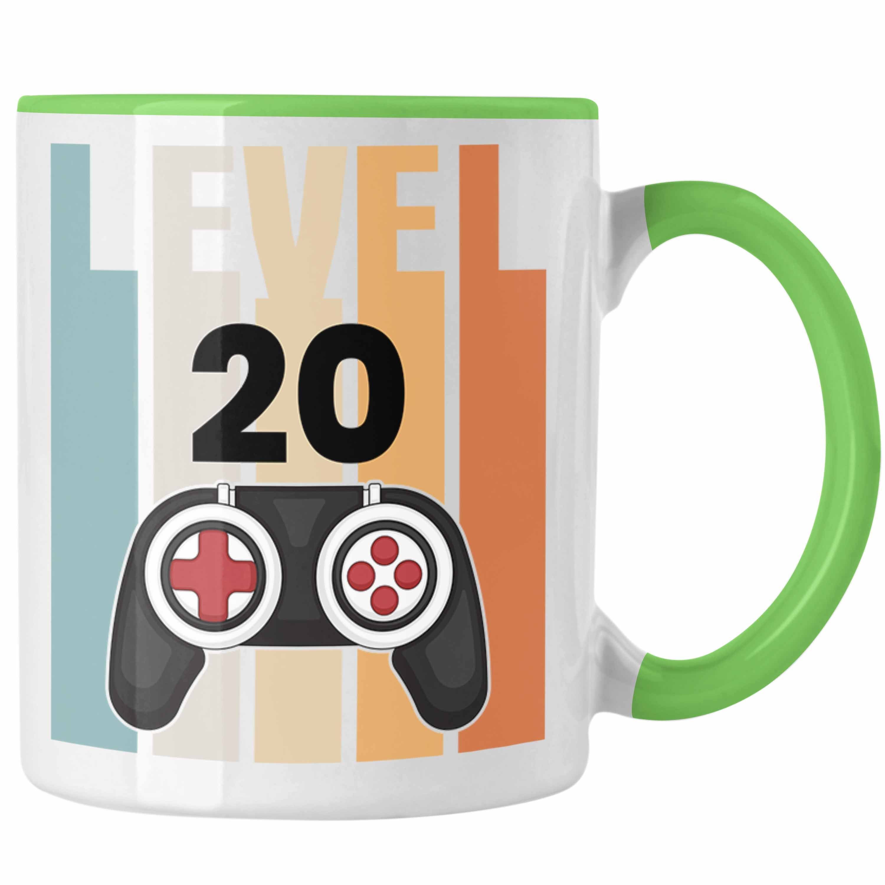 Trendation Tasse Trendation - 20. Geburtstag Tasse Gamer Jungs Jungen Geschenkidee zum Grün