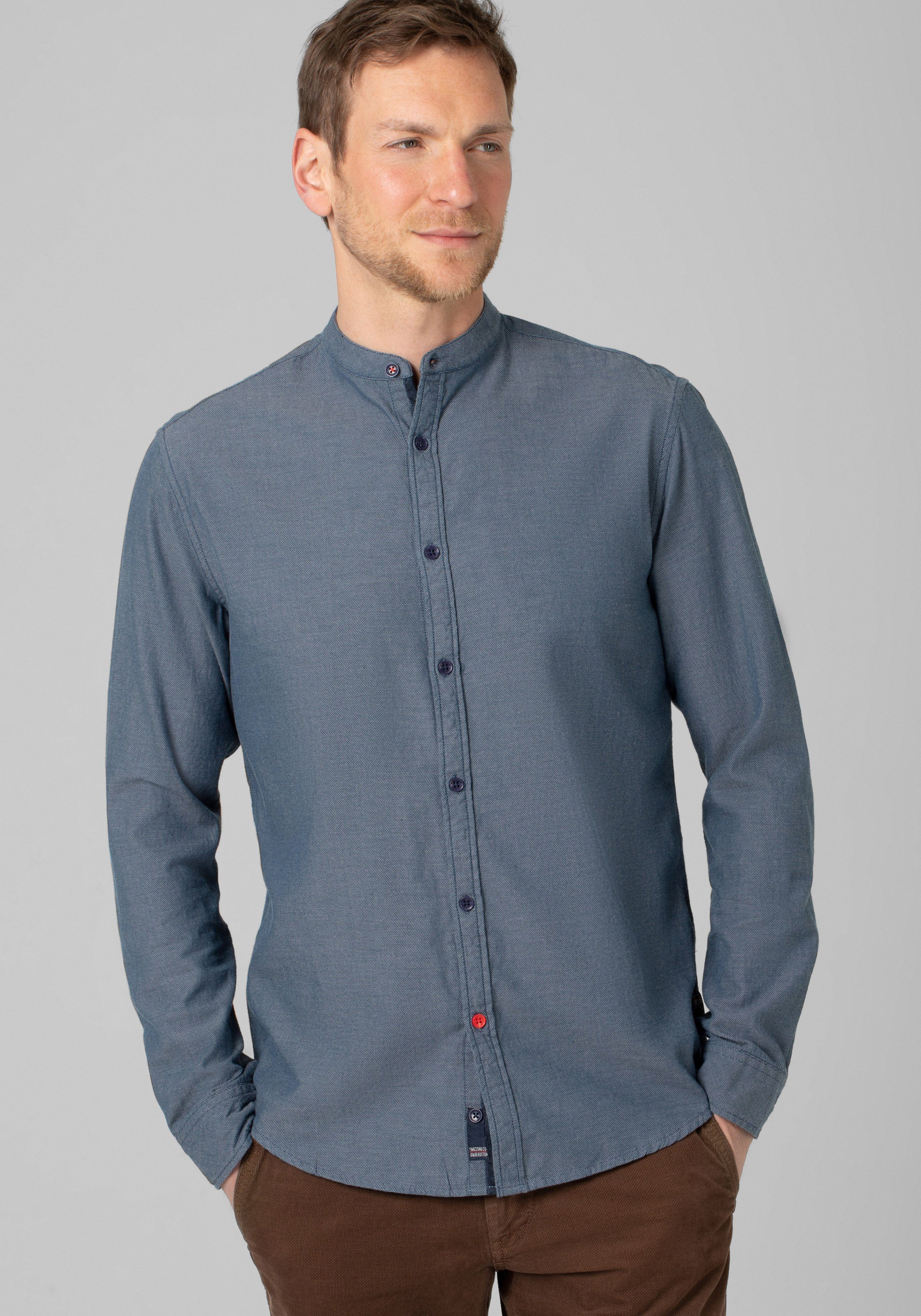 TIMEZONE Langarmhemd Stand-up-collar Shirt