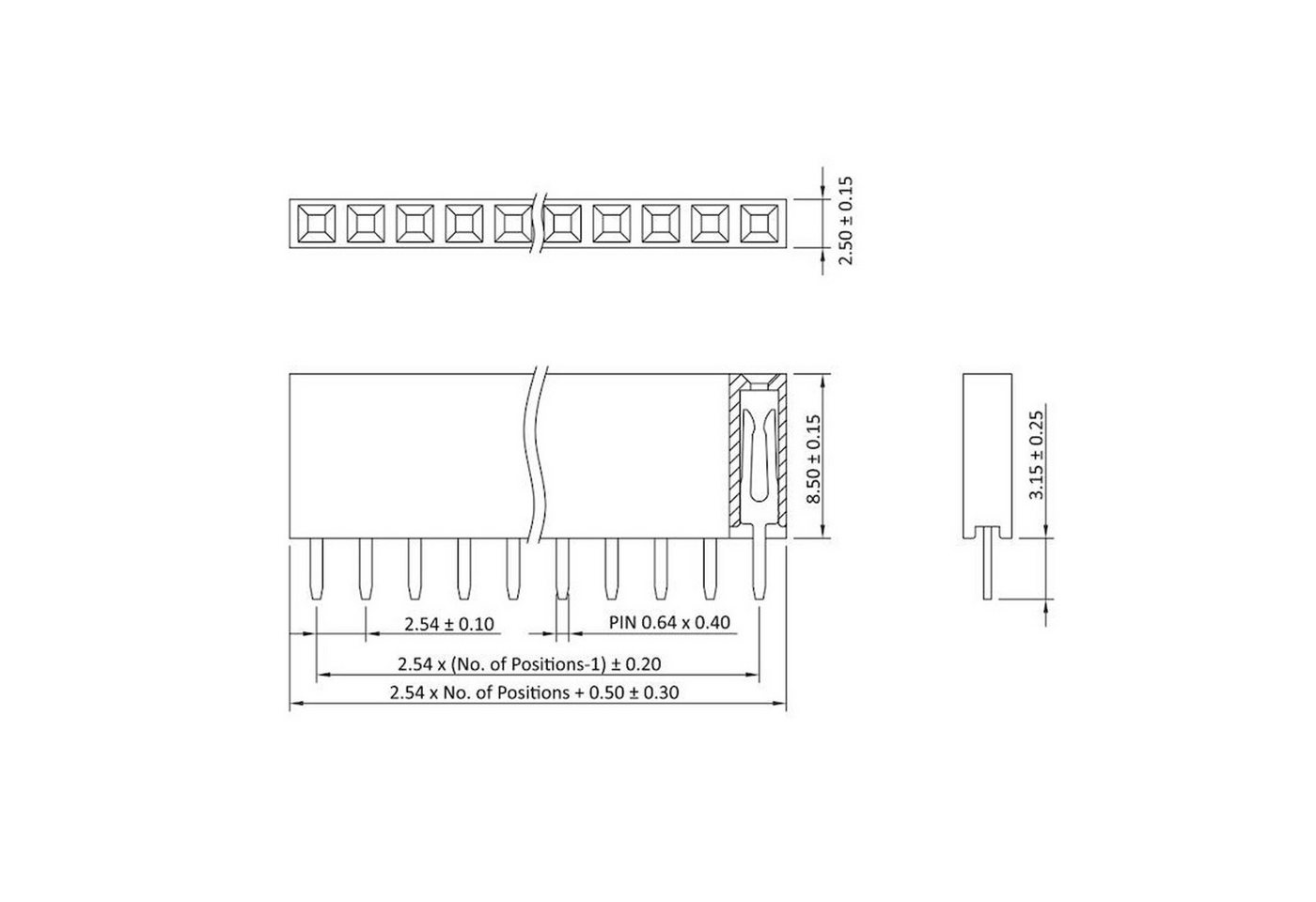 Thumbnail - econ Connect Klemmen ECON CONNECT Buchsenleiste BLG1X8, 1x8, RM 2,54mm