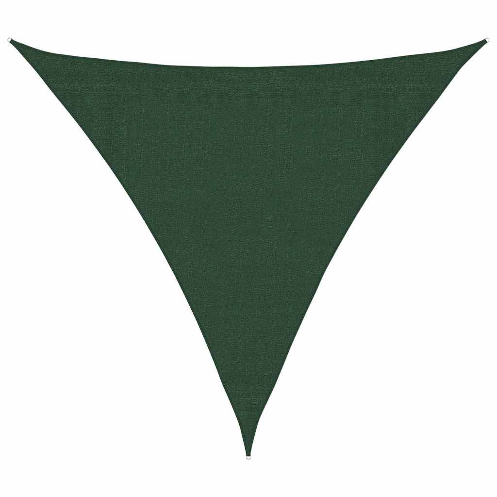 vidaXL Sonnensegel Sonnensegel 160 g/m² Dunkelgrün 3x3x3 m HDPE, (1-tlg)