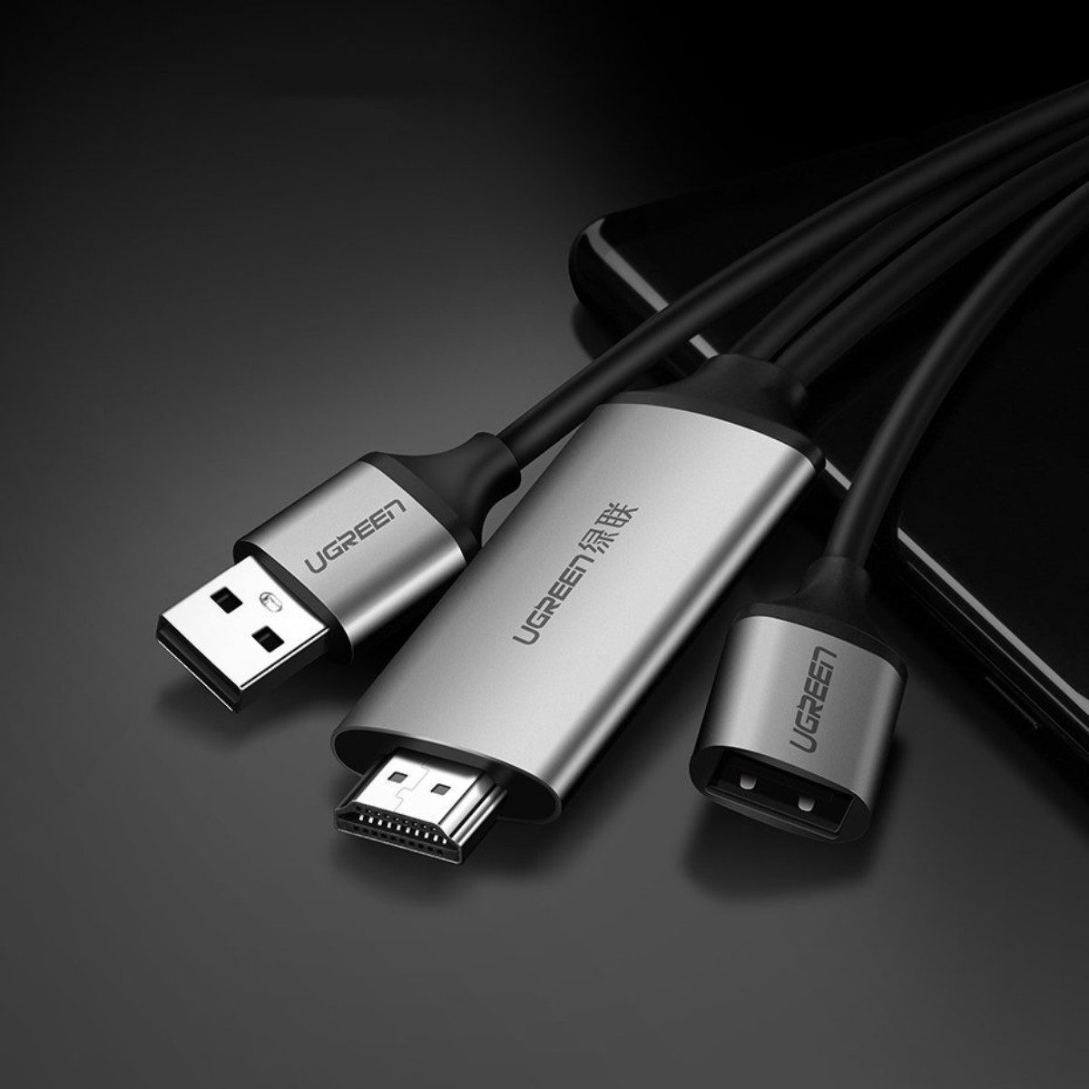 UGREEN CM151 Video-Kabel, USB, HDMI, HDMI, Full HD Smartphone Spiegelung per HDMI
