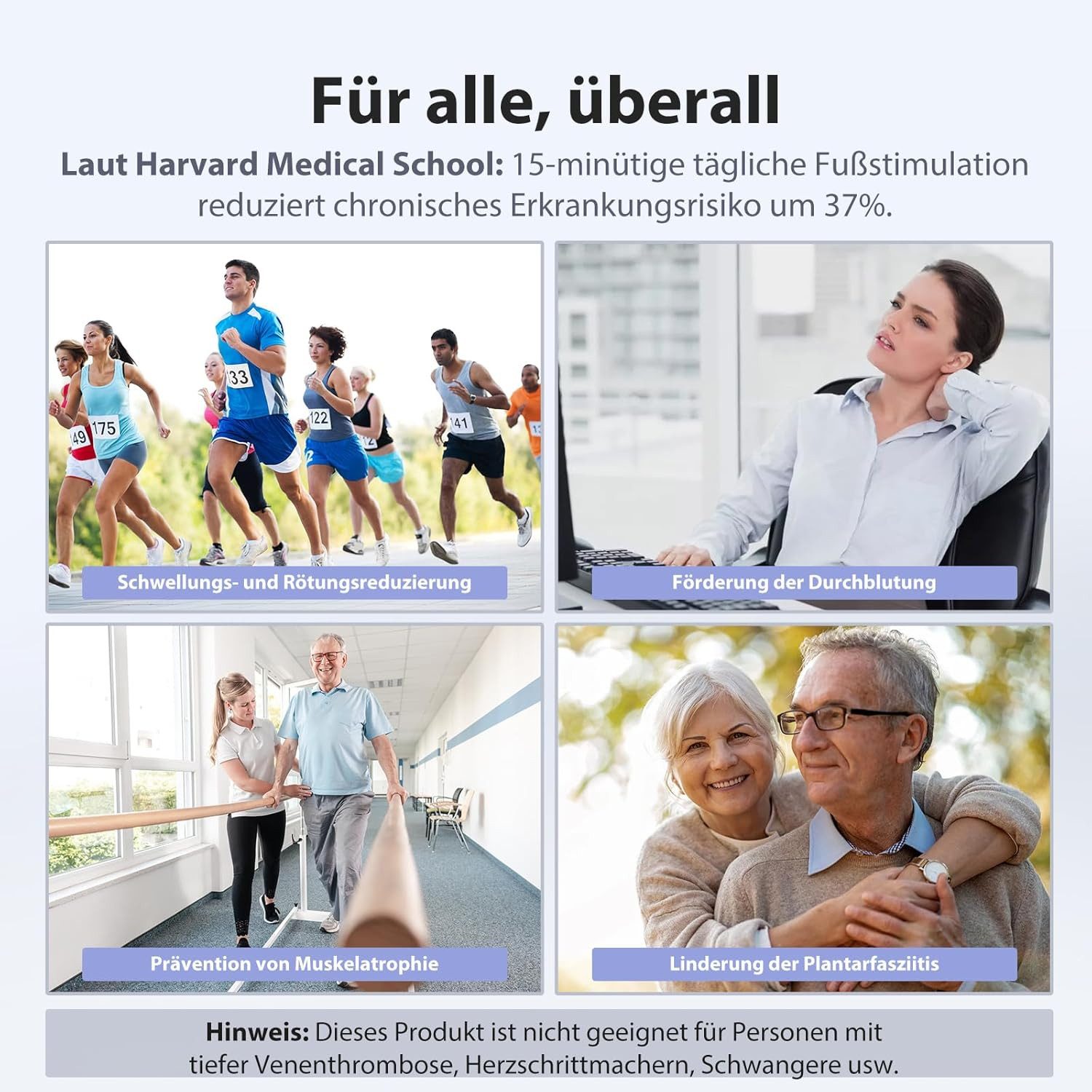 pedete Fußmassagegerät Rotlicht für Durchblutung, plantarfasziitis., Spar-Set, Durchblutungs-Stimulator,Elektrischer TENS Stimulator mit 4, mit Impulsmassage&TENS Technologie