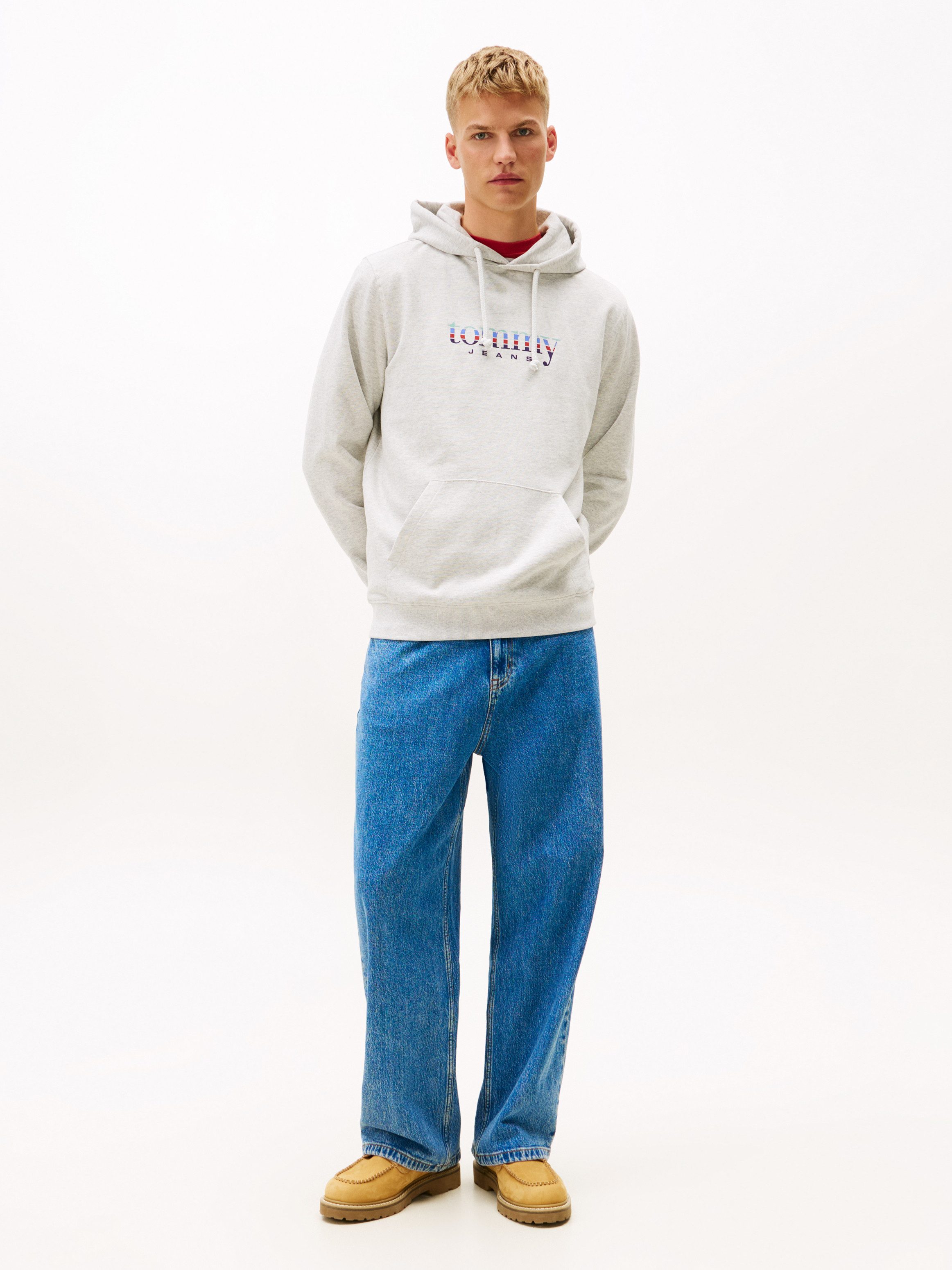 Tommy Jeans Hoodie TJM REG ENTRY DNA PLAY regular fit, mehrfarbiges Logo, Sweatshirt