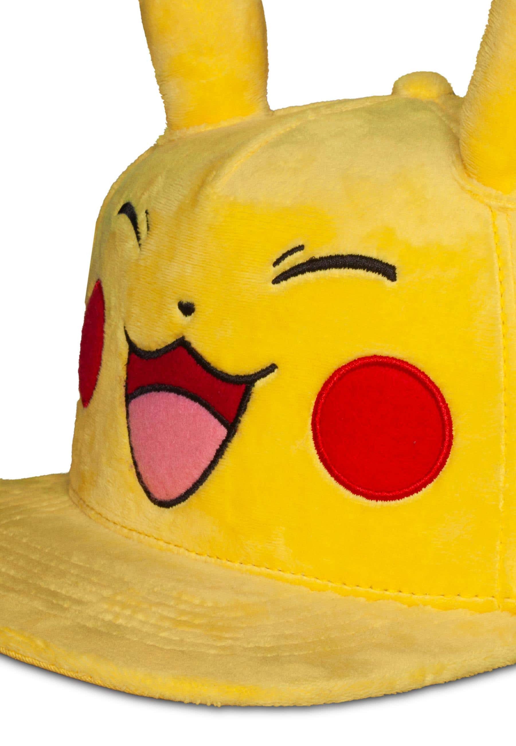 POKÉMON Baseball Cap Happy Pikachu Plush Face