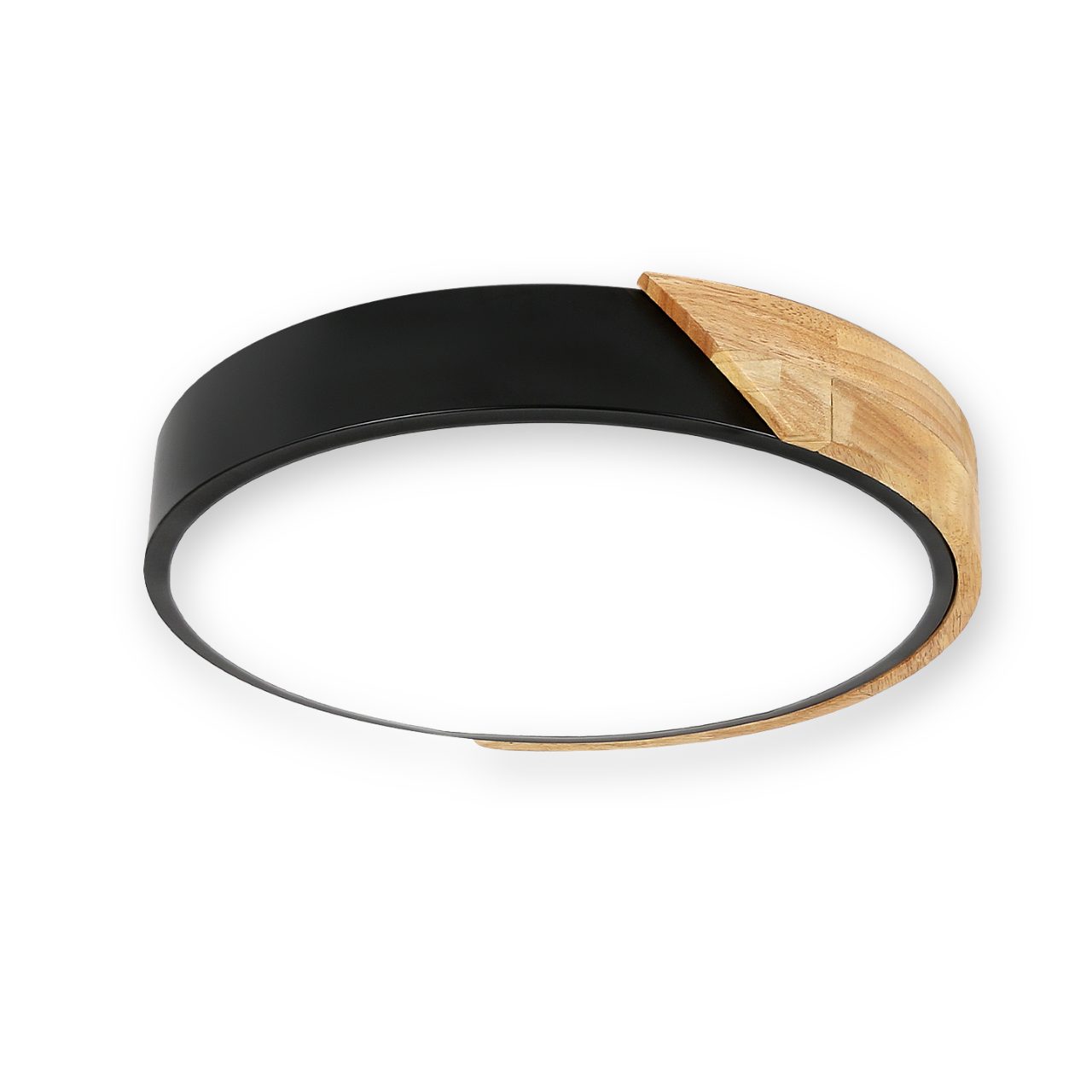 Riserva Deckenleuchte LED Deckenleuchte 24W rund, 30 cm, Holzoptik, 6500K