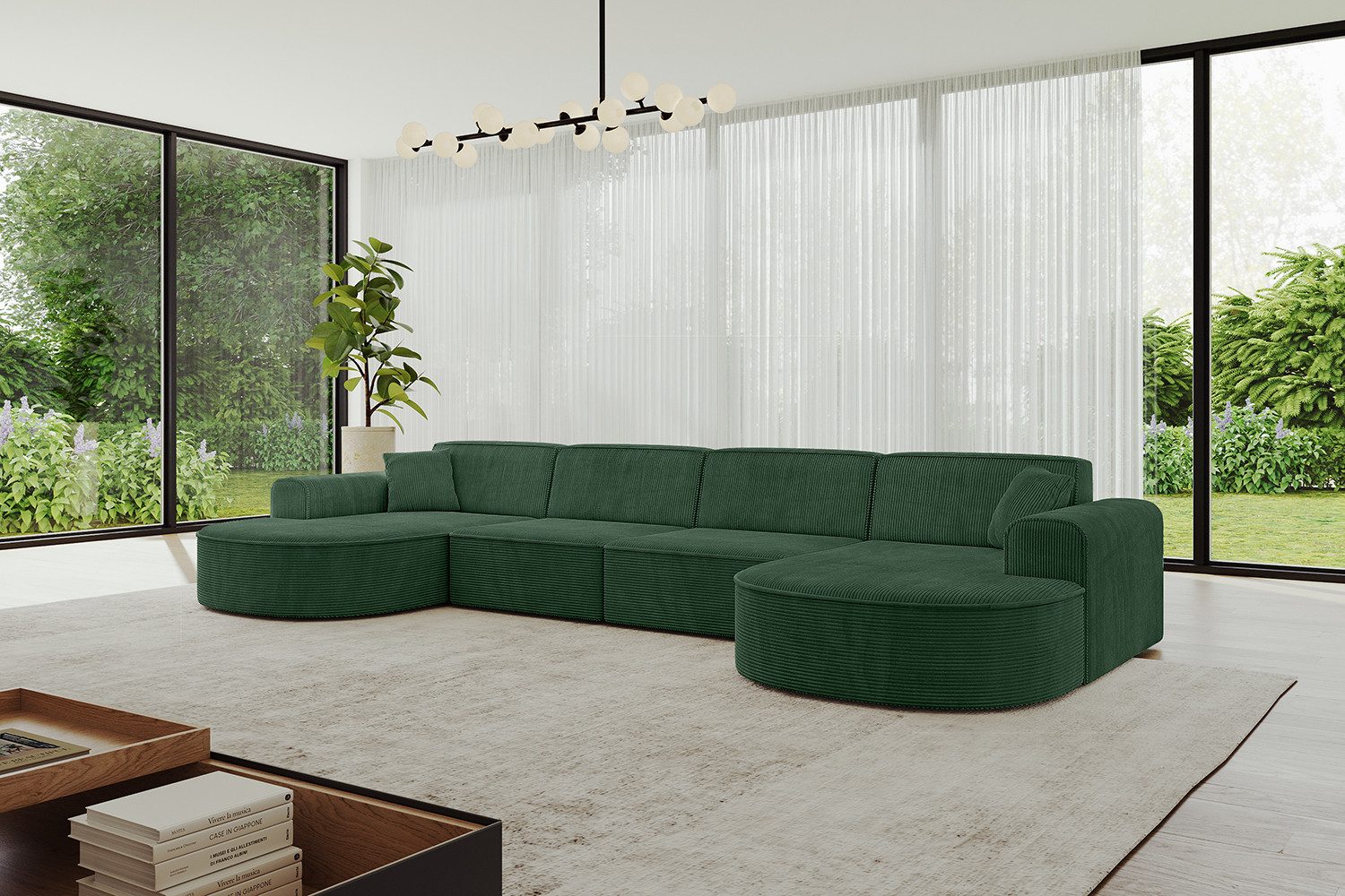 ALTDECOR Wohnlandschaft MARI-U2, Sofa Praktische Bequeme Funktionsecke Couch U-Form Eckcouch, Corner Sofa U-Form Vielseitige Sofa Wohnlandschaft Wohnzimmer