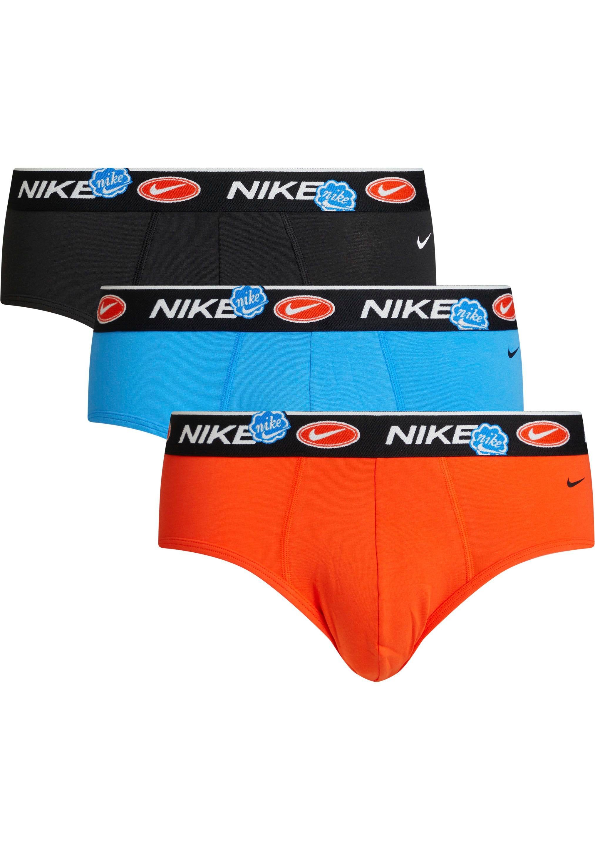 NIKE Underwear Slip BRIEF Stück) 3er-Pack) Logo-Elastikbund (3 mit 3PK (Packung, NIKE