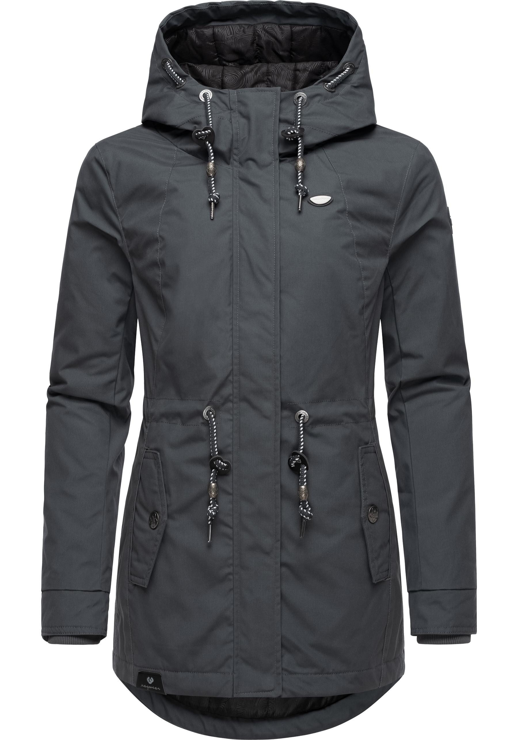 Ragwear Winterjacke Monadis Black Label stylischer Winterparka für die kalte Jahreszeit