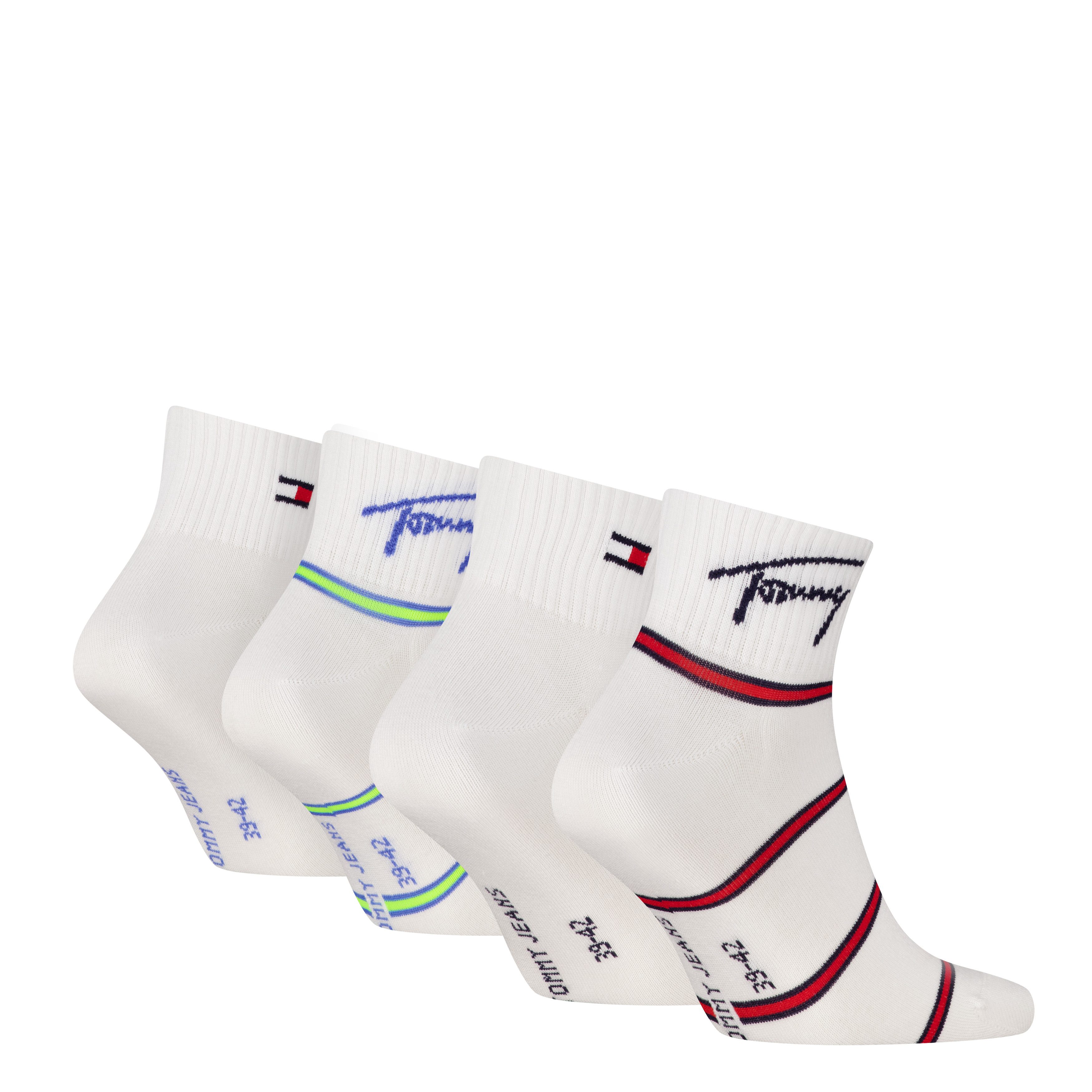 Tommy Hilfiger Kurzsocken TH UNI TJ QUARTER 4P BRETON STRIPE ECOM (4 Paar)