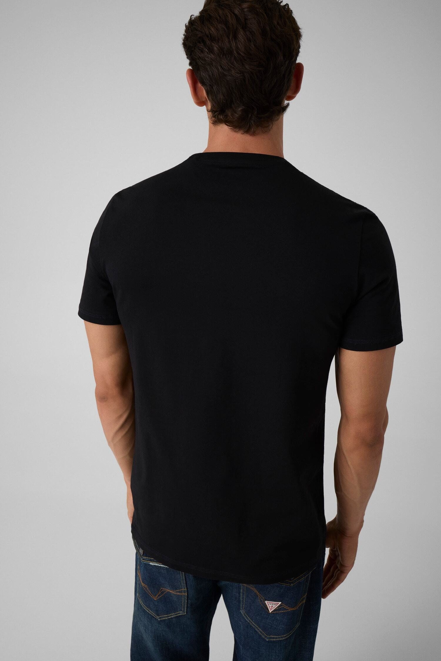 Guess T-Shirt TRIANGLE SPRAY TEE Rundhalsausschnitt, Baumwoll-Mix, Slim Fit – Bild 4 von 5