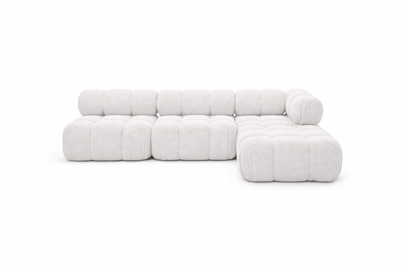 Kaiser Möbel Ecksofa L-form, Wohnlandschaft für Wohnzimmer, Bouclé-Stoff Abriamo, Selia, Ecksofa, Modernes L-Design,Weiche, abgerundete Formen,Trendiger Bouclé-Stoff