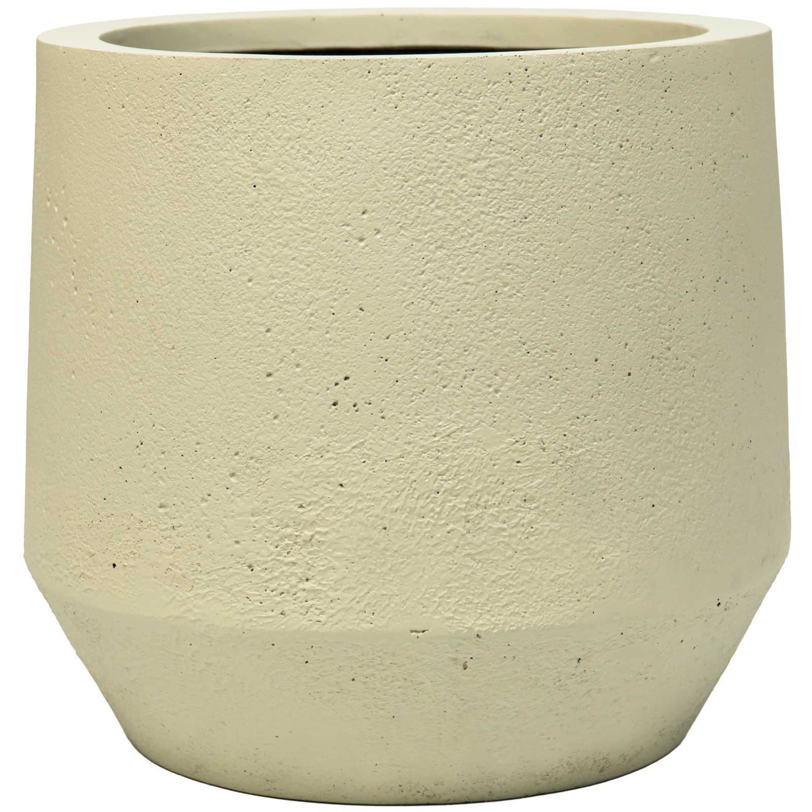 VIVANNO Blumentopf Fiberglas NEXORA Rund - Vesuvbeige Matt (1 St), 31x28 cm