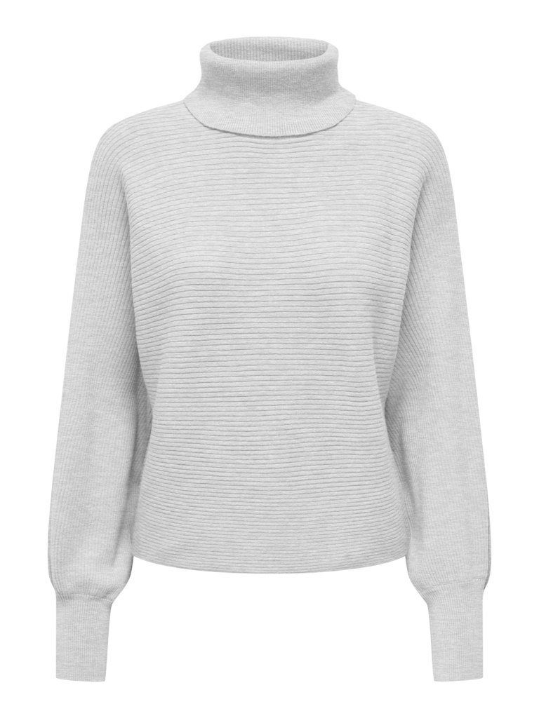 ONLY Longpullover ONLLELA LS BATWING ROLLNECK Light KNT Melange Grey