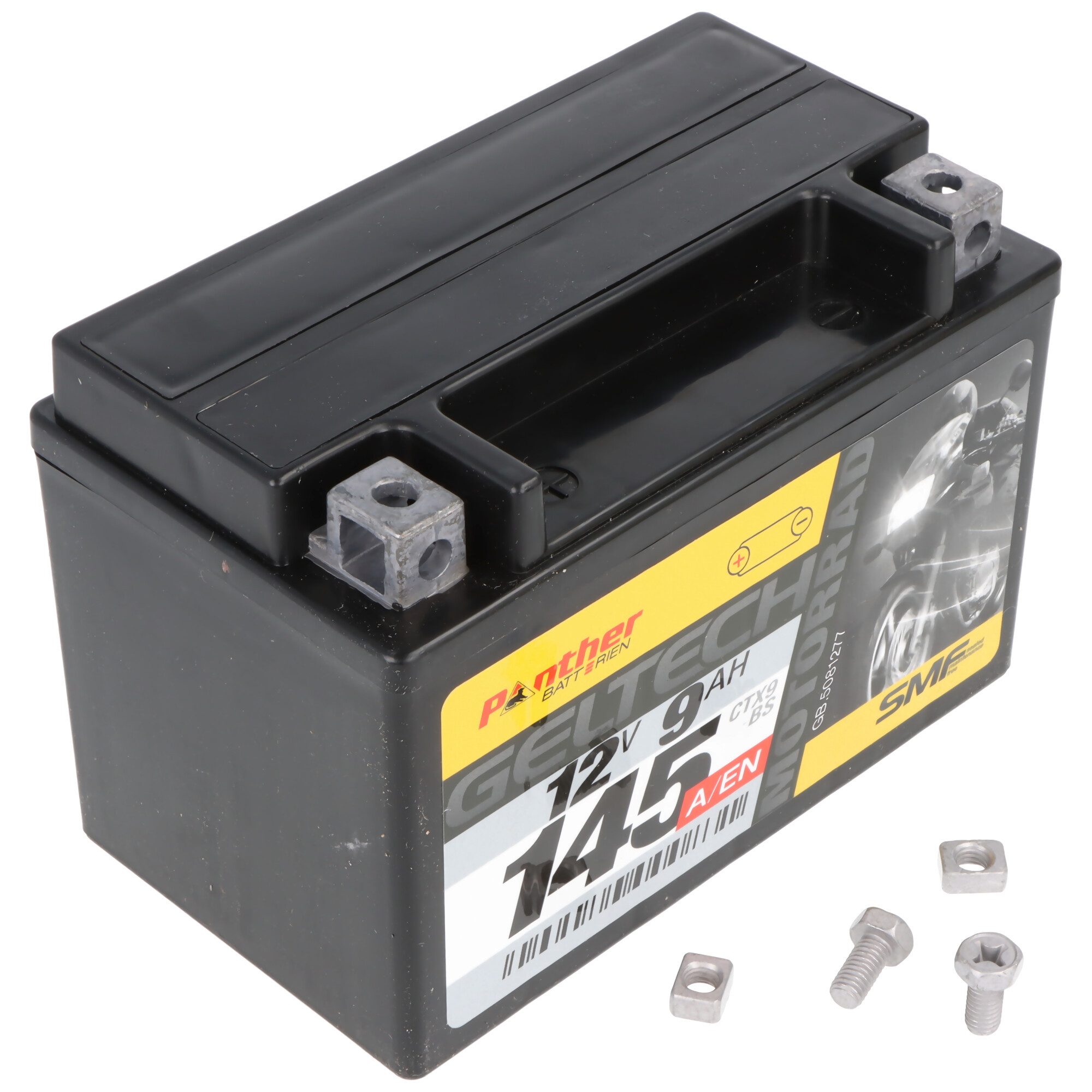 Panther Panther Motorrad Gel 50812 12V 8Ah 80A (EN) ETN 508 0 12 008, DIN 508 Akku 8000 mAh (12,0 V)