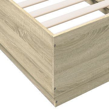 vidaXL Bett Bettgestell Sonoma-Eiche 75x190 cm Holzwerkstoff