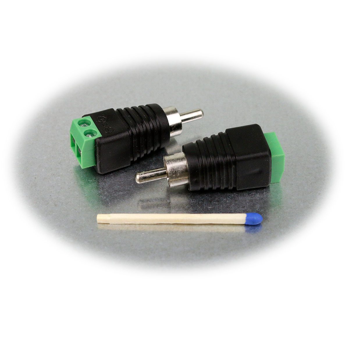 world-trading-net Cinch-Stecker 2er Set Cinch-Stecker Adapter Schraubanschluss