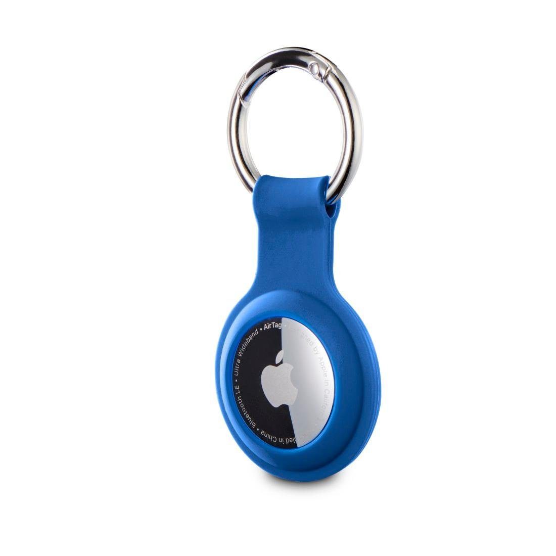 Hama Schlüsselanhänger Edge Protector blau Schutzhülle Karabiner für Silikon, mit aus Apple AirTag