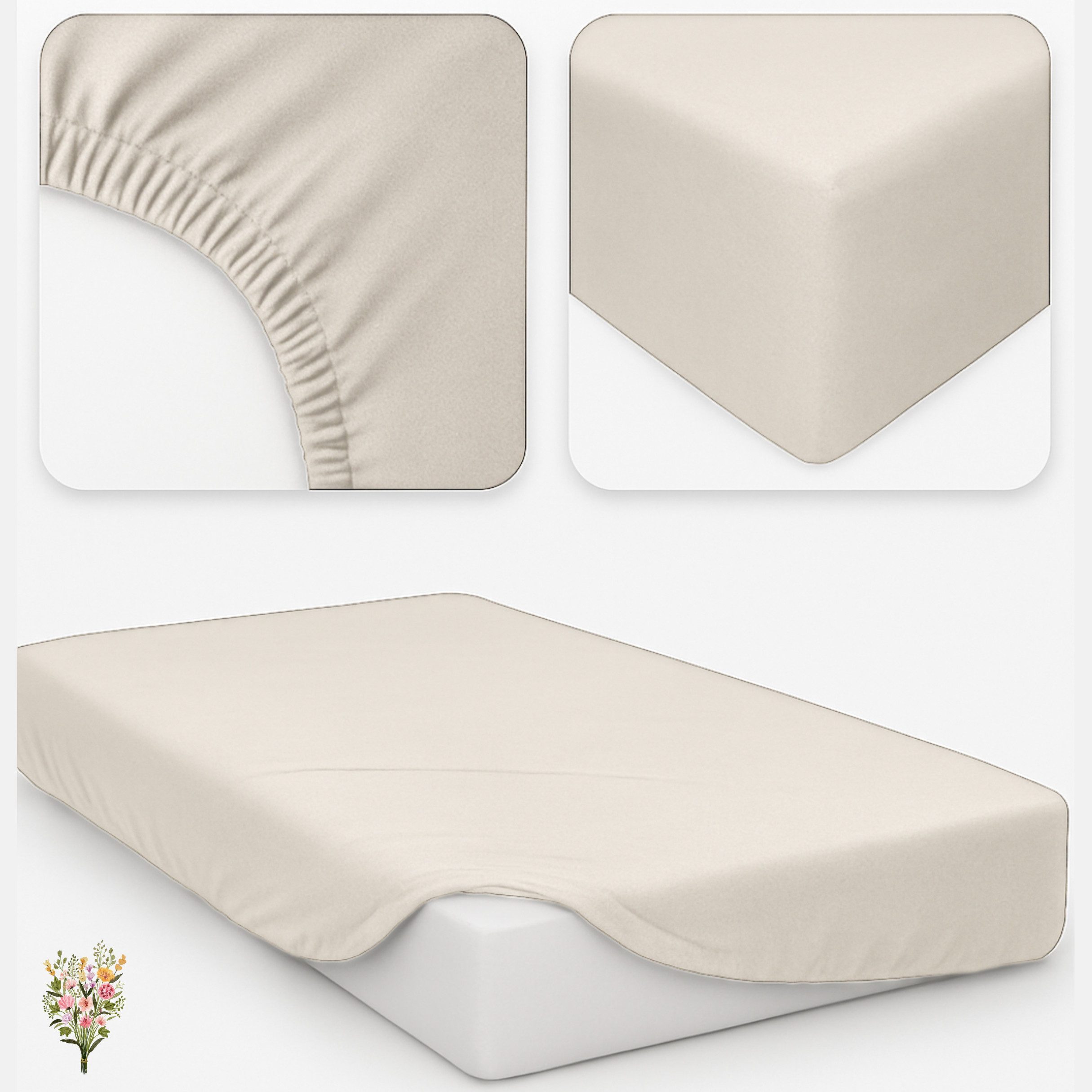 Strauss Home Spannbettlaken Premium, Gummizug: Rundumgummi, günstig online kaufen