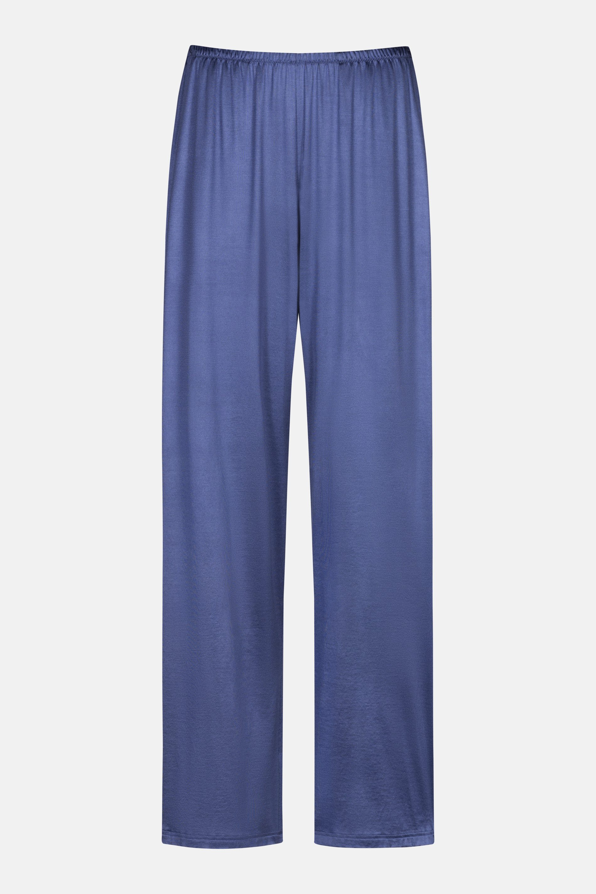 Mey Schlafhose Mey Hose lang Serie Pure Shine Uni Hose (1-tlg) Loungewear-Hose, Viskose-Baumwoll-Mix, glänzend, mit Taschen
