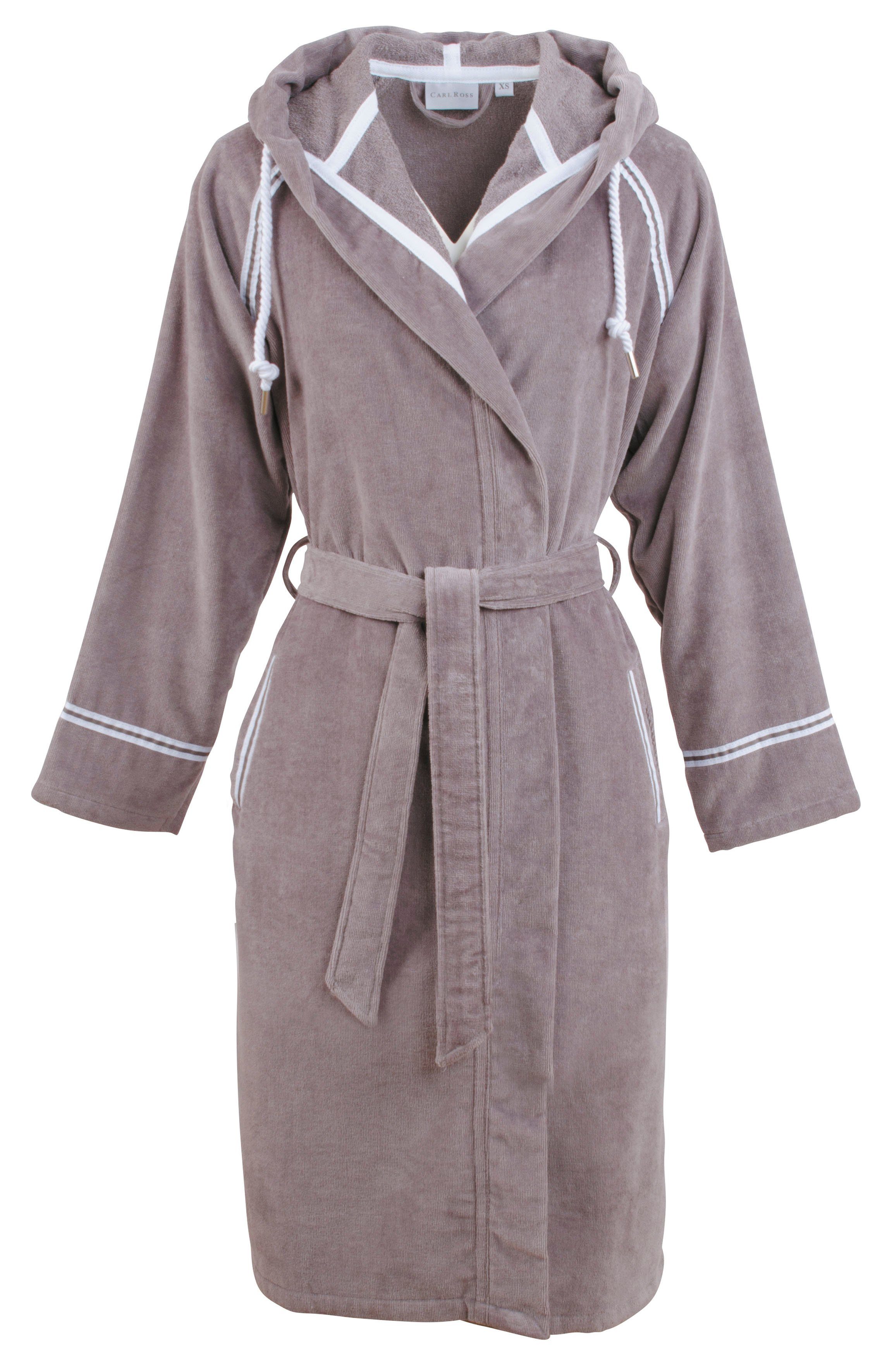 Carl Ross Unisex-Bademantel 438310, Midilänge, Velours, günstig online kaufen