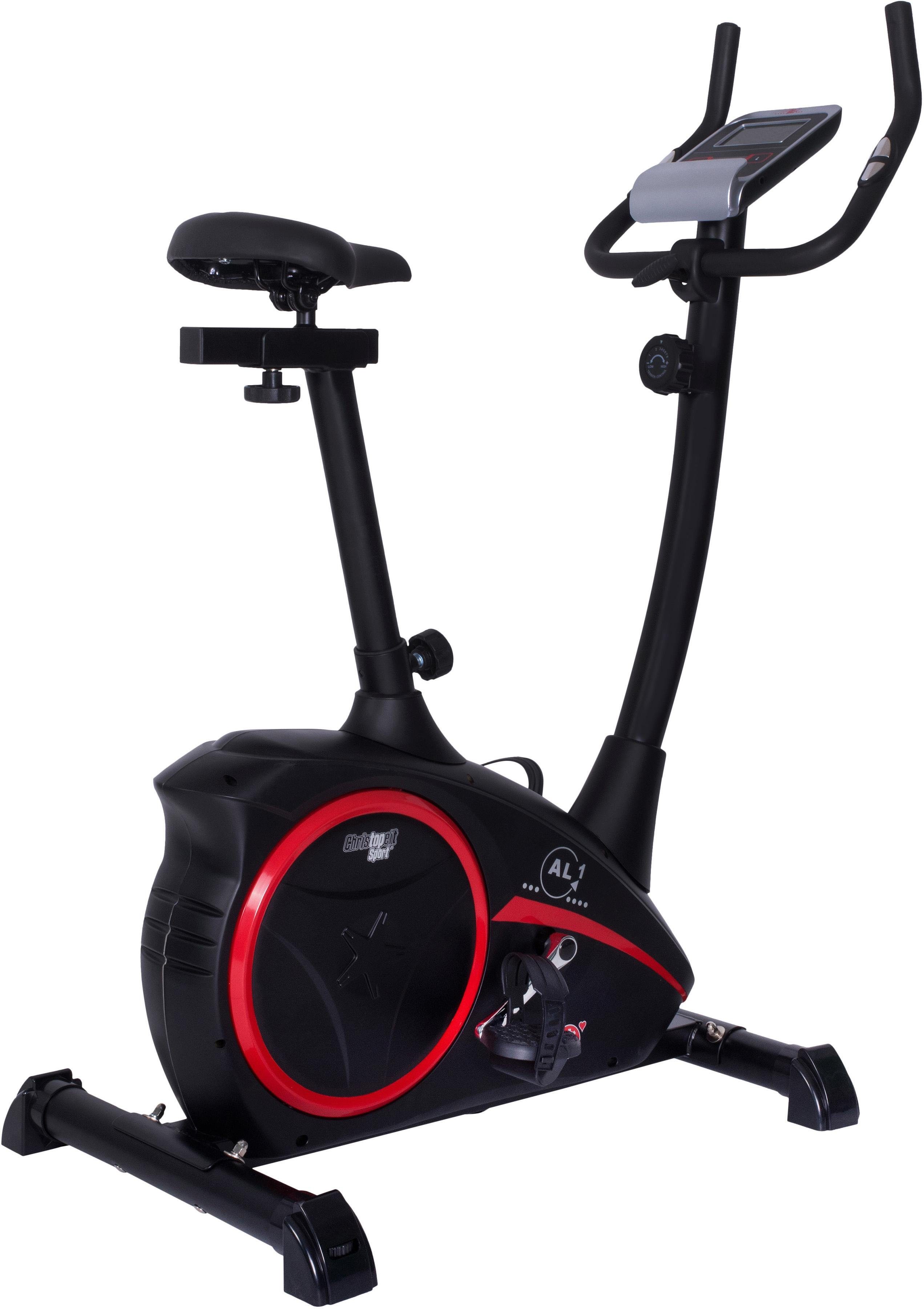Christopeit Sport® Heimtrainer AL 1 (mit Tablet-Halterung), 150 kg max. Benutzergewicht, Fahrrad, 8 Widerstandsstufen