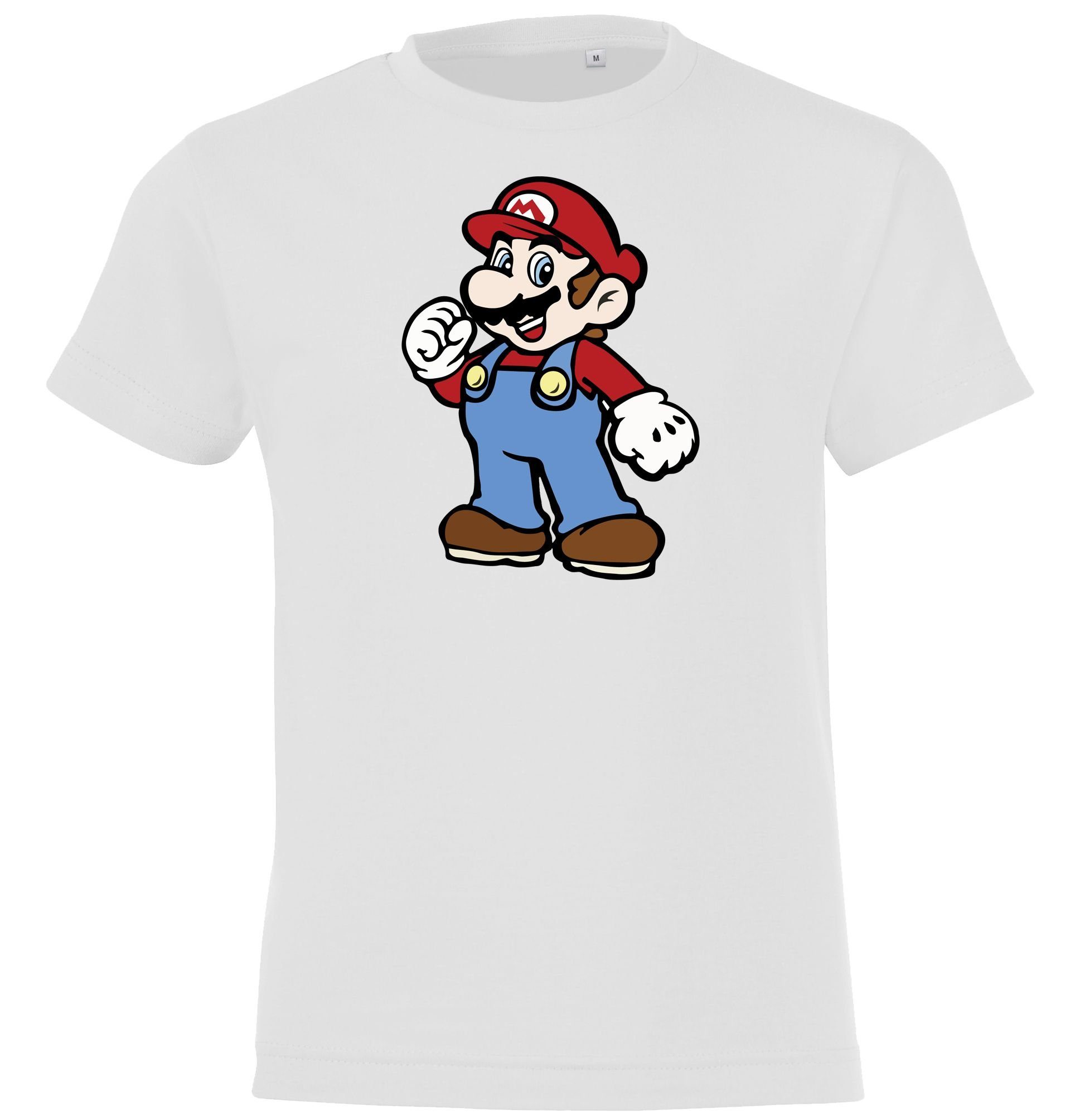 Youth Designz T-Shirt Mario Kinder T-Shirt Mit trendigem Front Druck Weiß