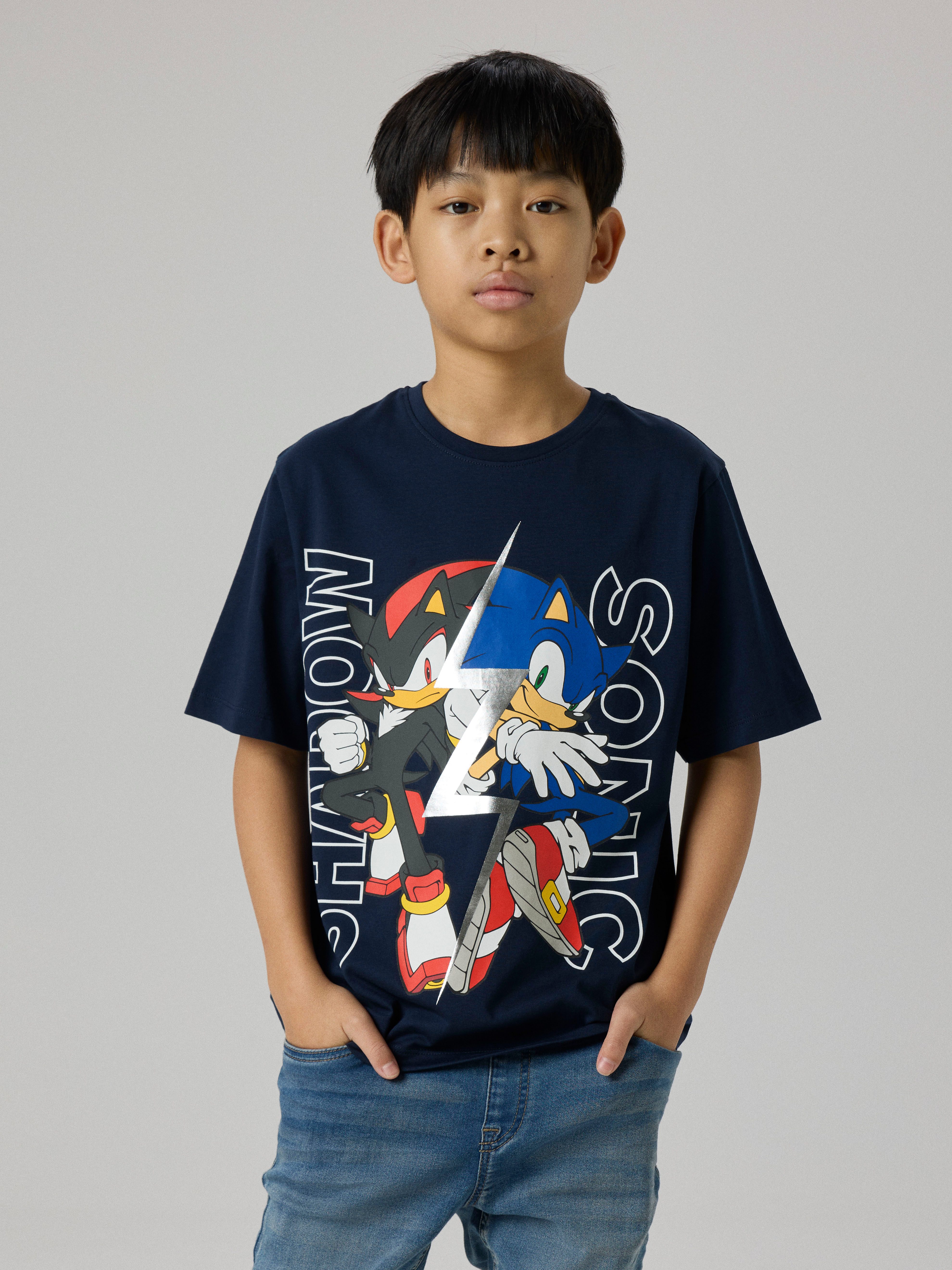 Name It T-Shirt NKMJULLE SONIC SS NREG TOP NOOS SKY Baumwolle, regular fit