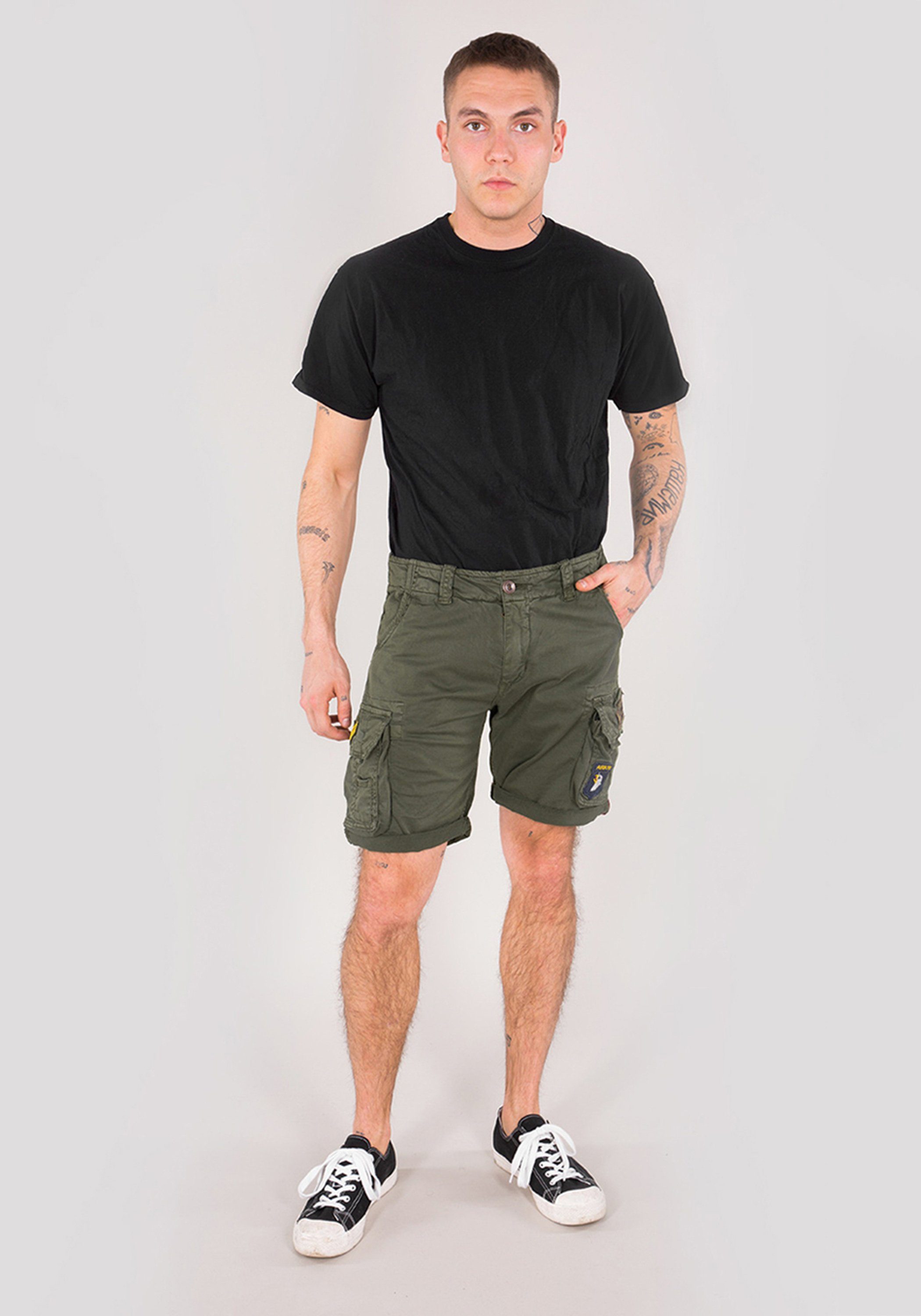 Shorts Industries Shorts Alpha Crew Short Patch dark Men Industries Alpha olive -