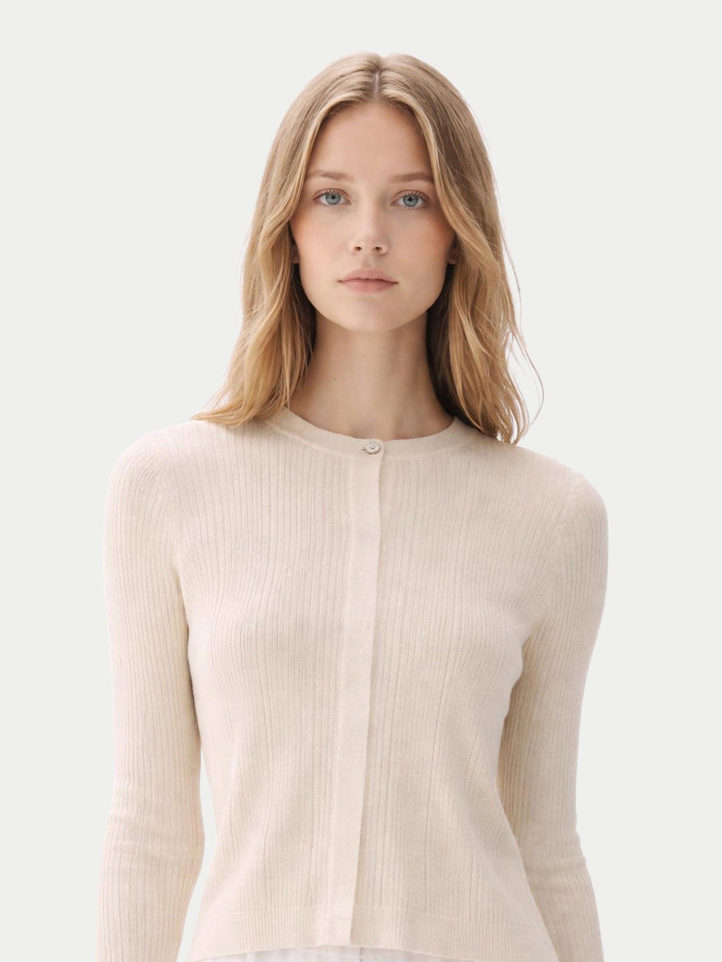 GOBI Cashmere Cardigan Strickjacke mit verdeckter Knopfleiste aus Kaschmir-Seide