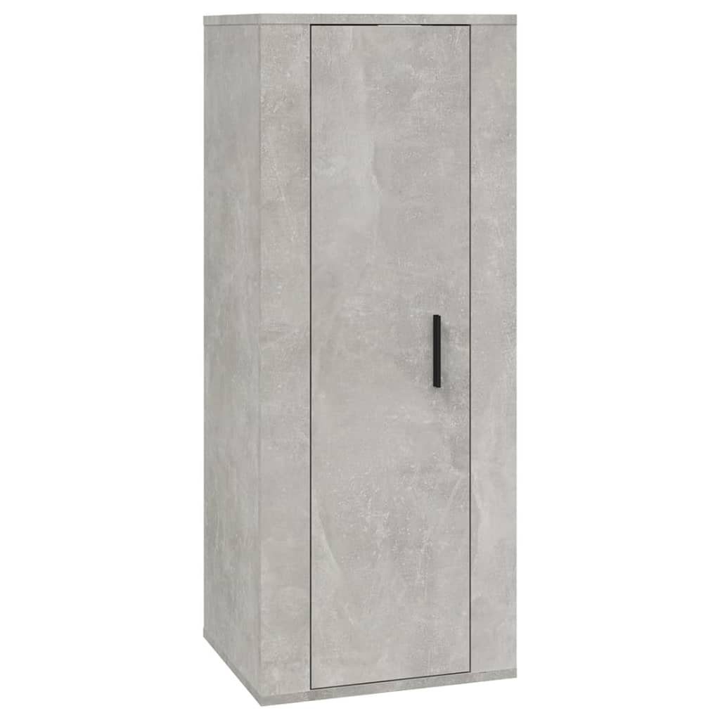 furnicato TV-Schrank 4-tlg. TV-Schrank-Set Holzwerkstoff Betongrau