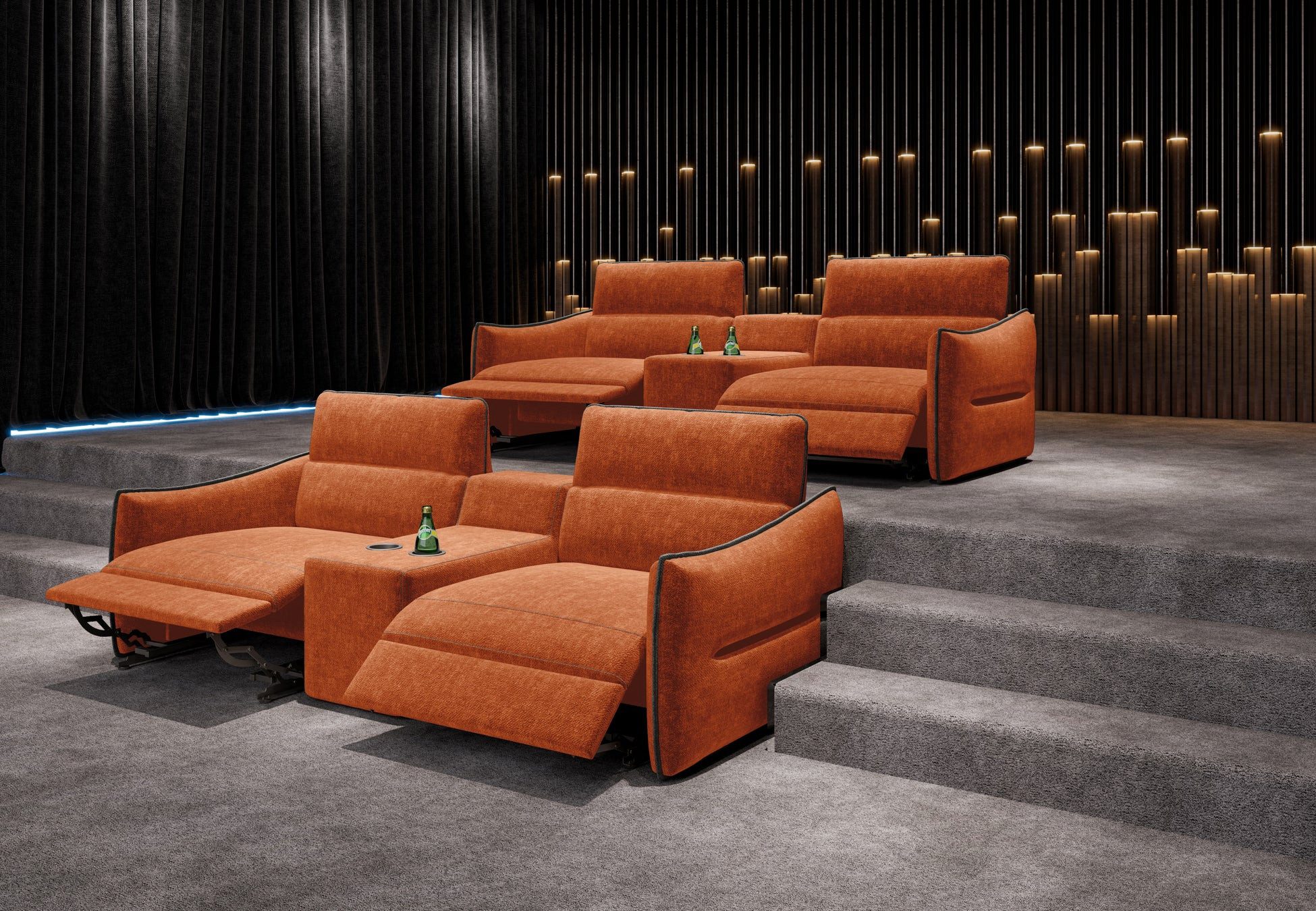 moebeloutlet.de Big-Sofa Prisma Kinosofa 2-Sitzer Arencione, Kinosofa zum relaxen