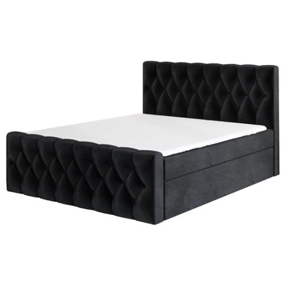 Boxspringbett ARI mit 2 Bettkästen und Topper.