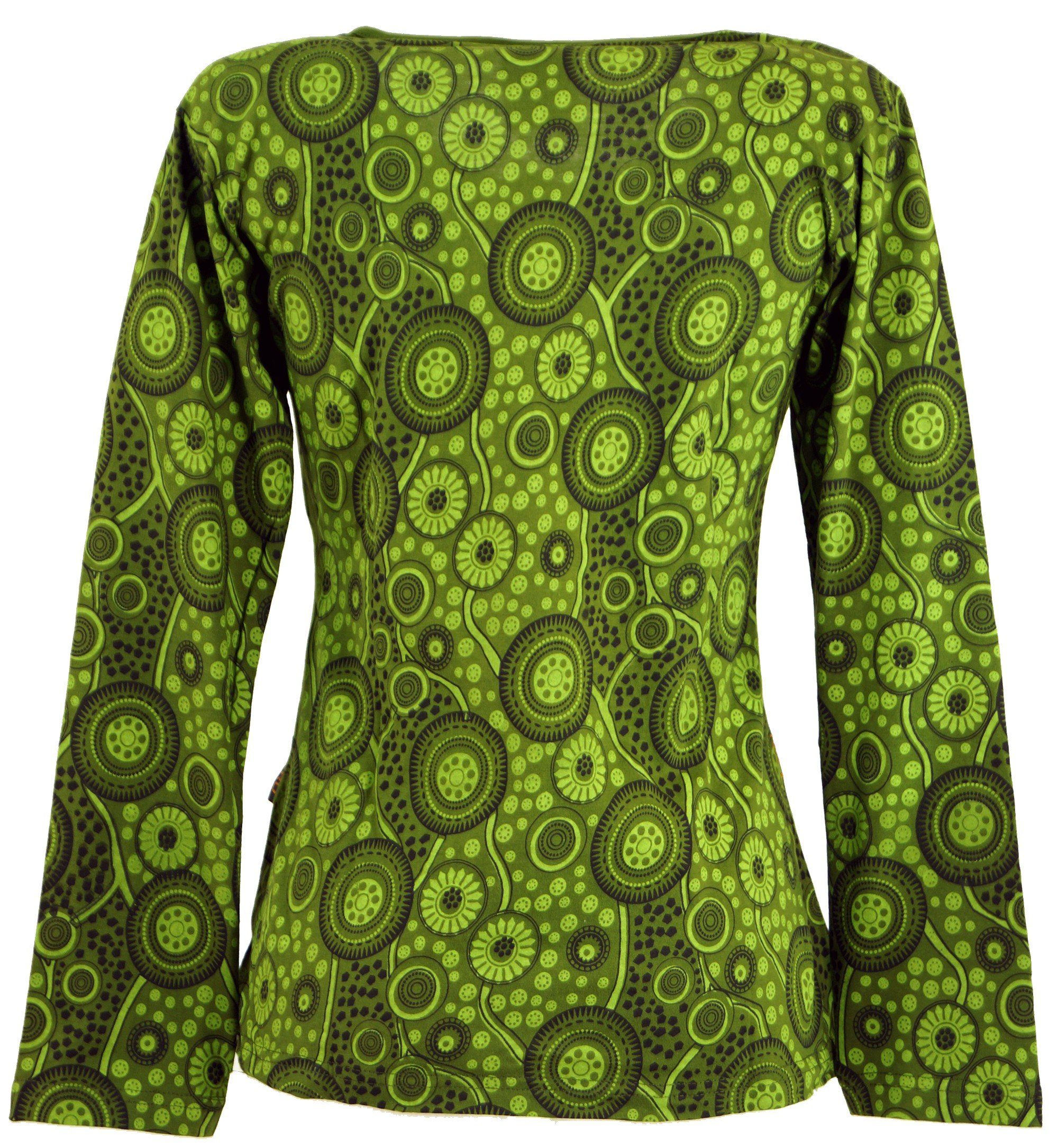 Guru-Shop Longsleeve Besticktes Langarmshirt Hippie chic günstig online kaufen