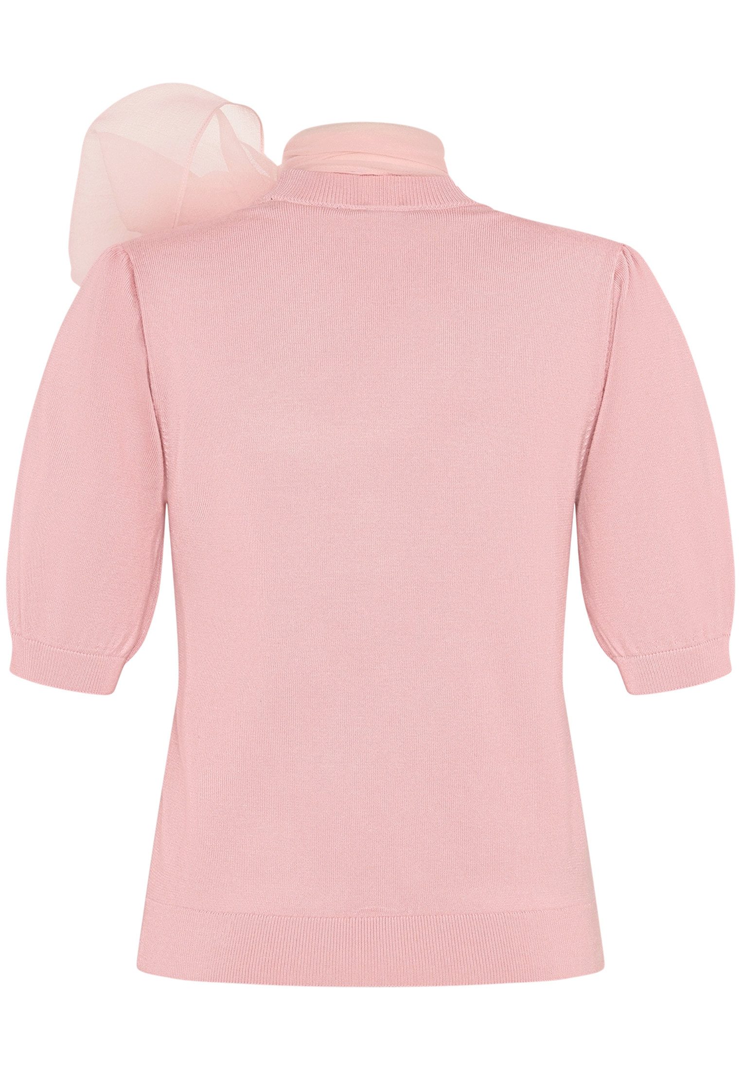 Zero Kurzarmshirt Damen mit Schleife (1-tlg) drapiert / gerafft