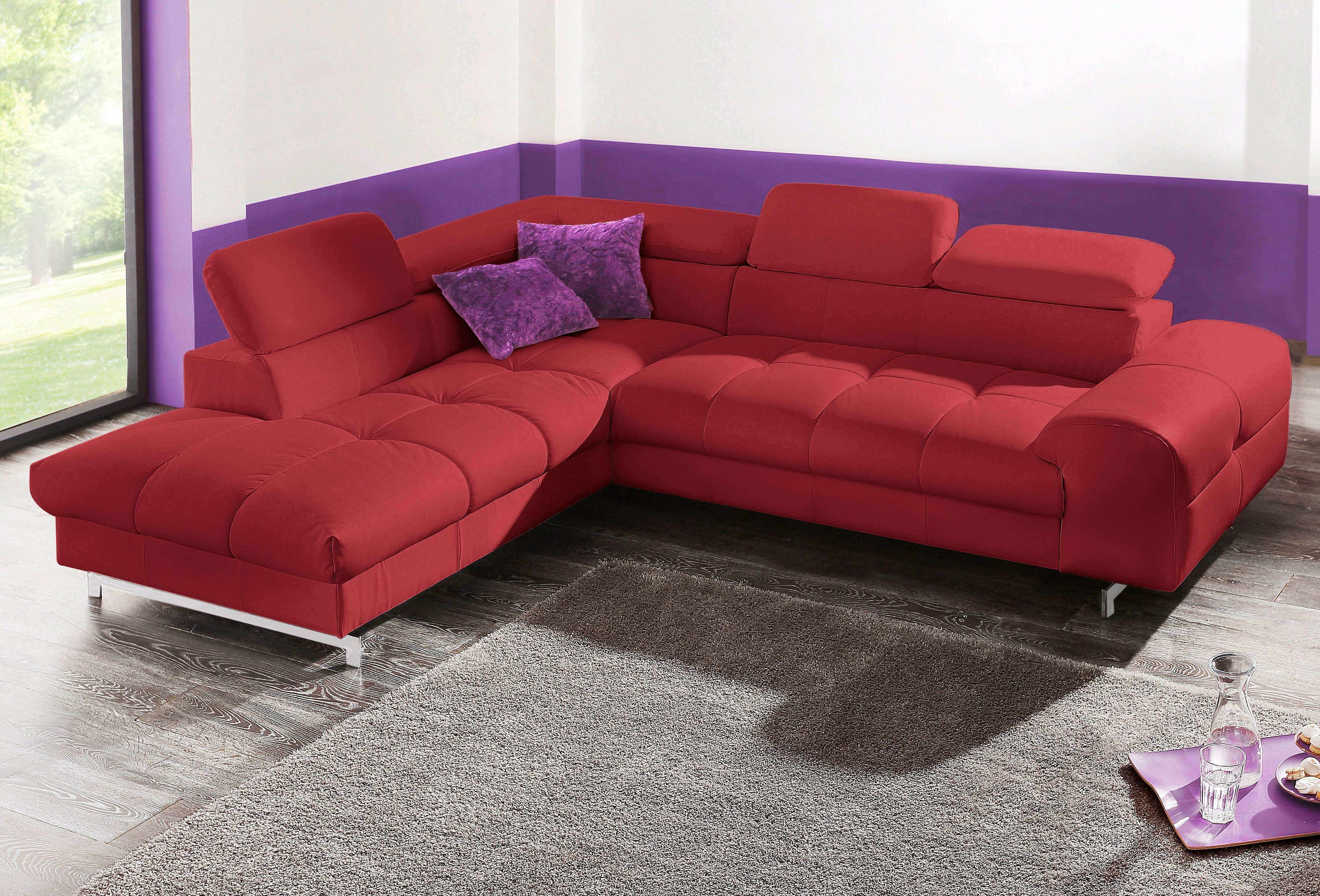 COTTA Ecksofa Chef L-Form, mit Kopfteilverstellung, günstig online kaufen