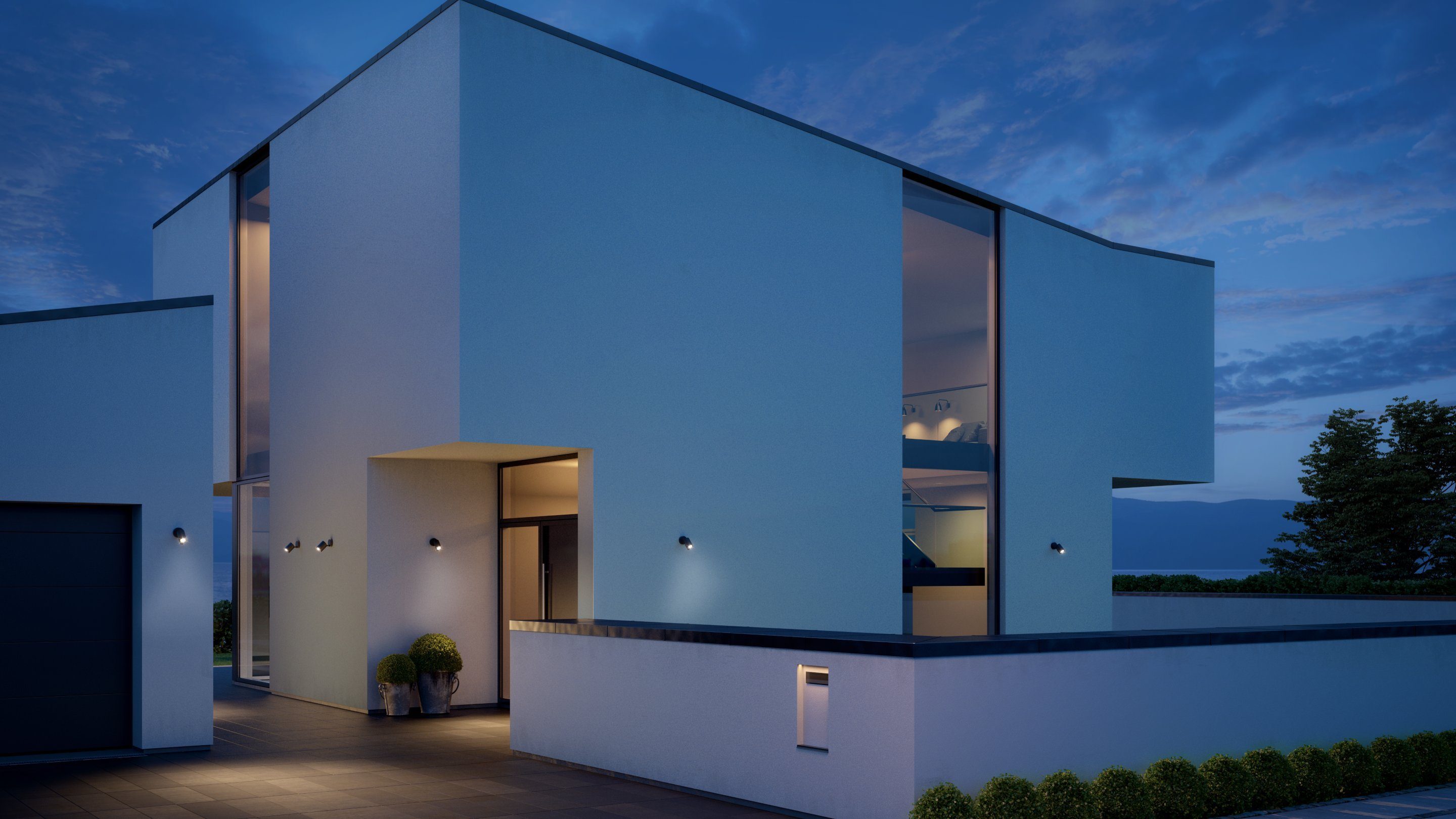 steinel LED Wandstrahler Spot One, ohne Bewegungsmelder, LED wechselbar, Warmweiß, 6,7W, Außen-Wandleuchte, 3000K