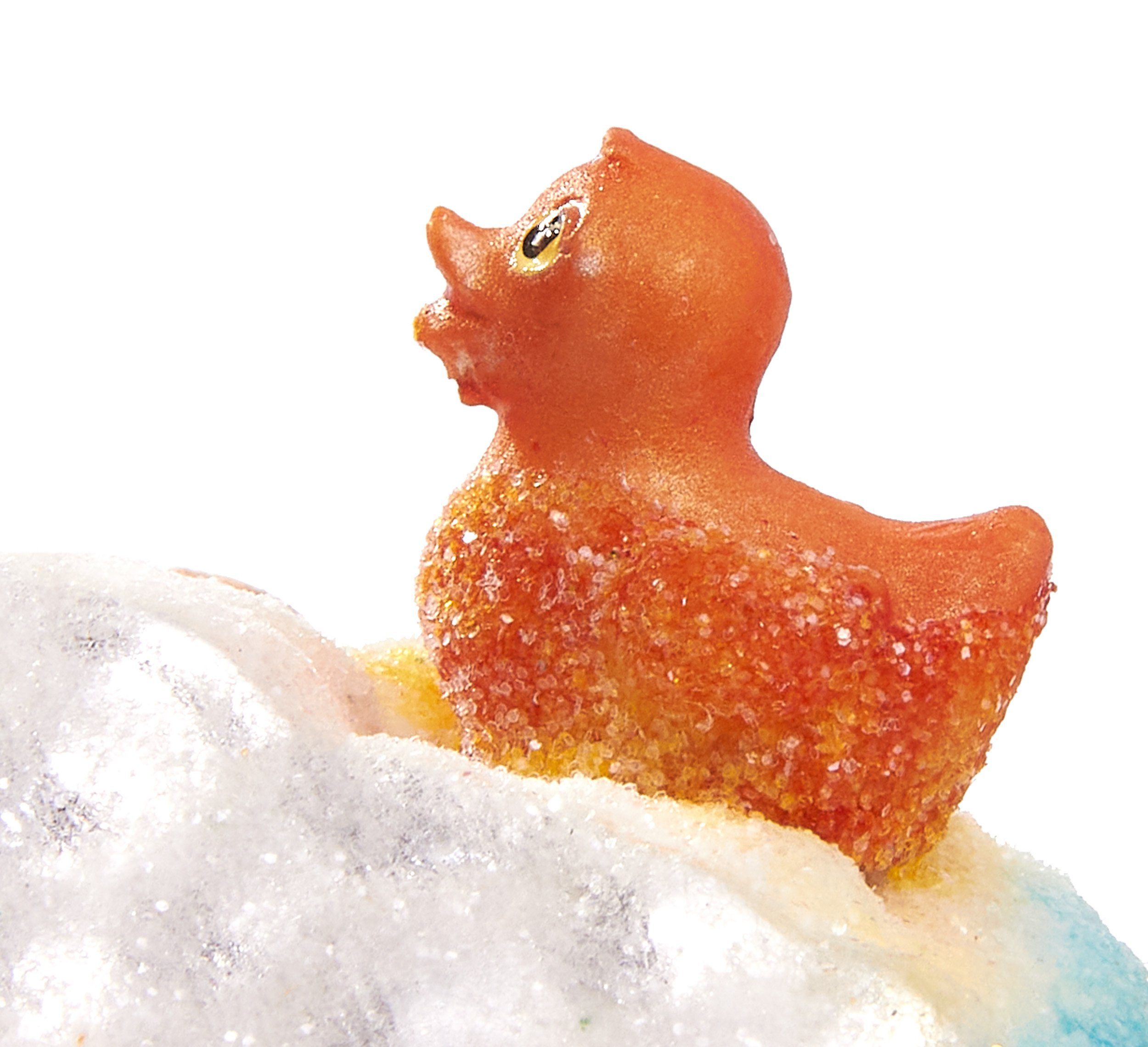 BRUBAKER Christbaumschmuck Handbemalte Weihnachtskugel Elch in Badewanne, Weihnachtsanhänger aus Glas, lustige Baumkugel - 10 cm