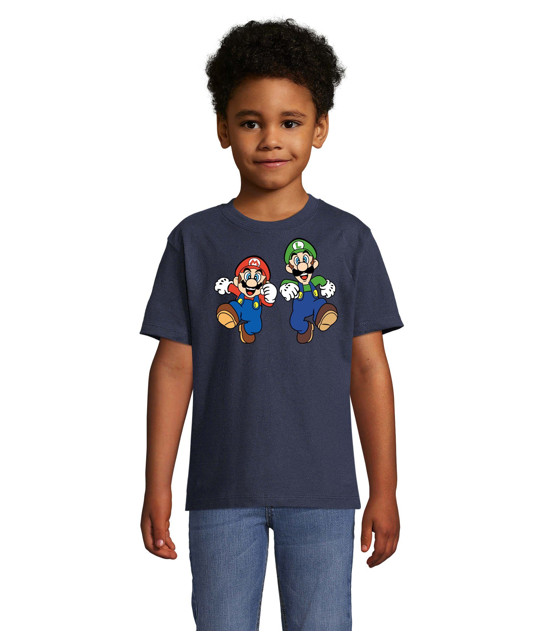 T-Shirt Bowser Brownie Gamer Luigi Game & Blondie Konsole Yoshi Nintendo Mario Navyblau Kinder &