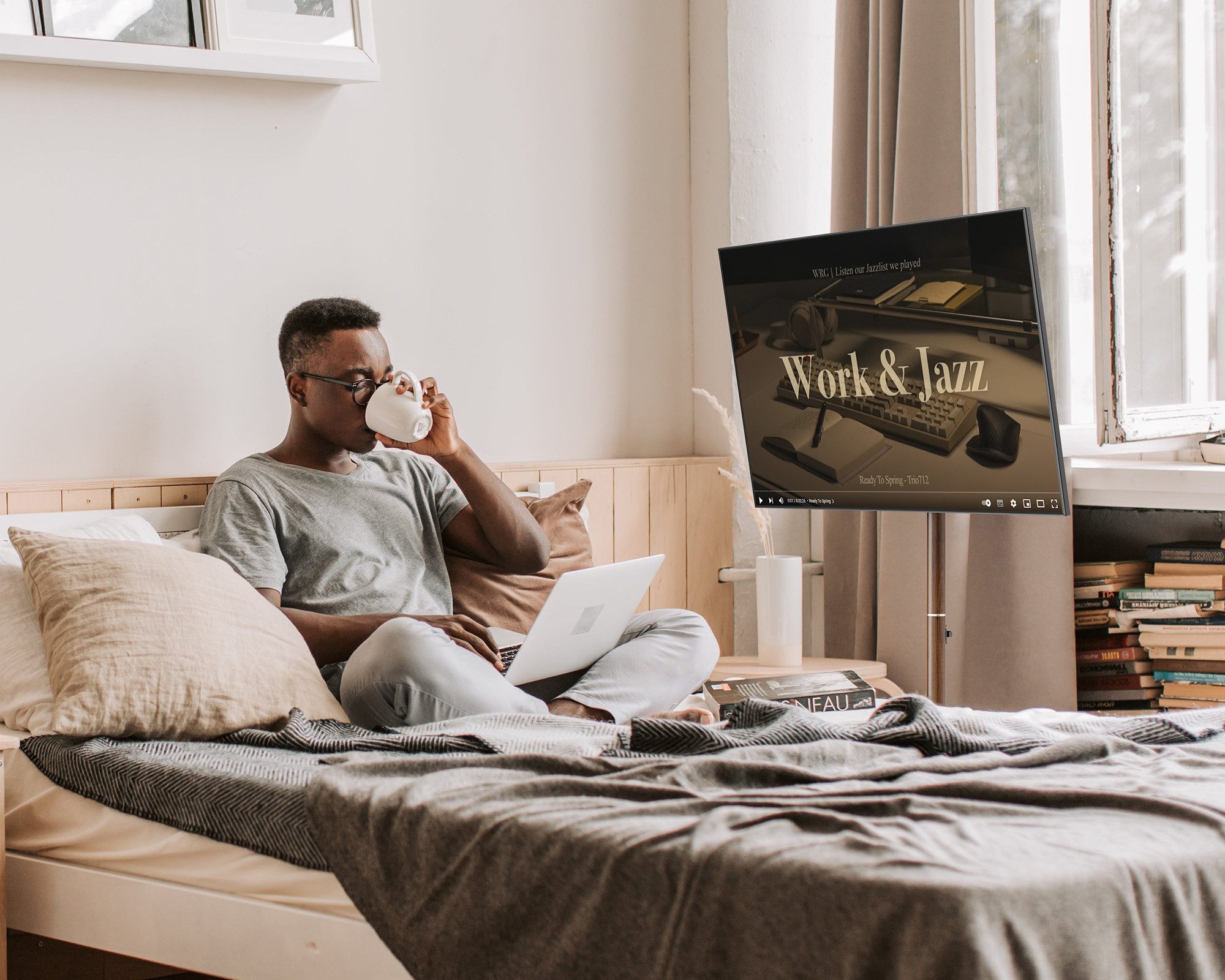 FITUEYES, (bis 48,00 Zoll, mobiler TV-Ständer mit Rollen, höhenverstellbar, schwenkbar, ±90° Bildschirmdrehung)
