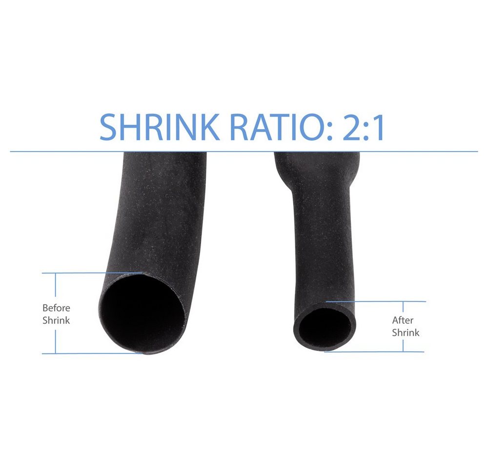 Thumbnail - TRU COMPONENTS Schrumpfschlauch TRU COMPONENTS TC-9206232 Schrumpfschlauchsortiment Schwarz Schrumpf, (TC-9206232)