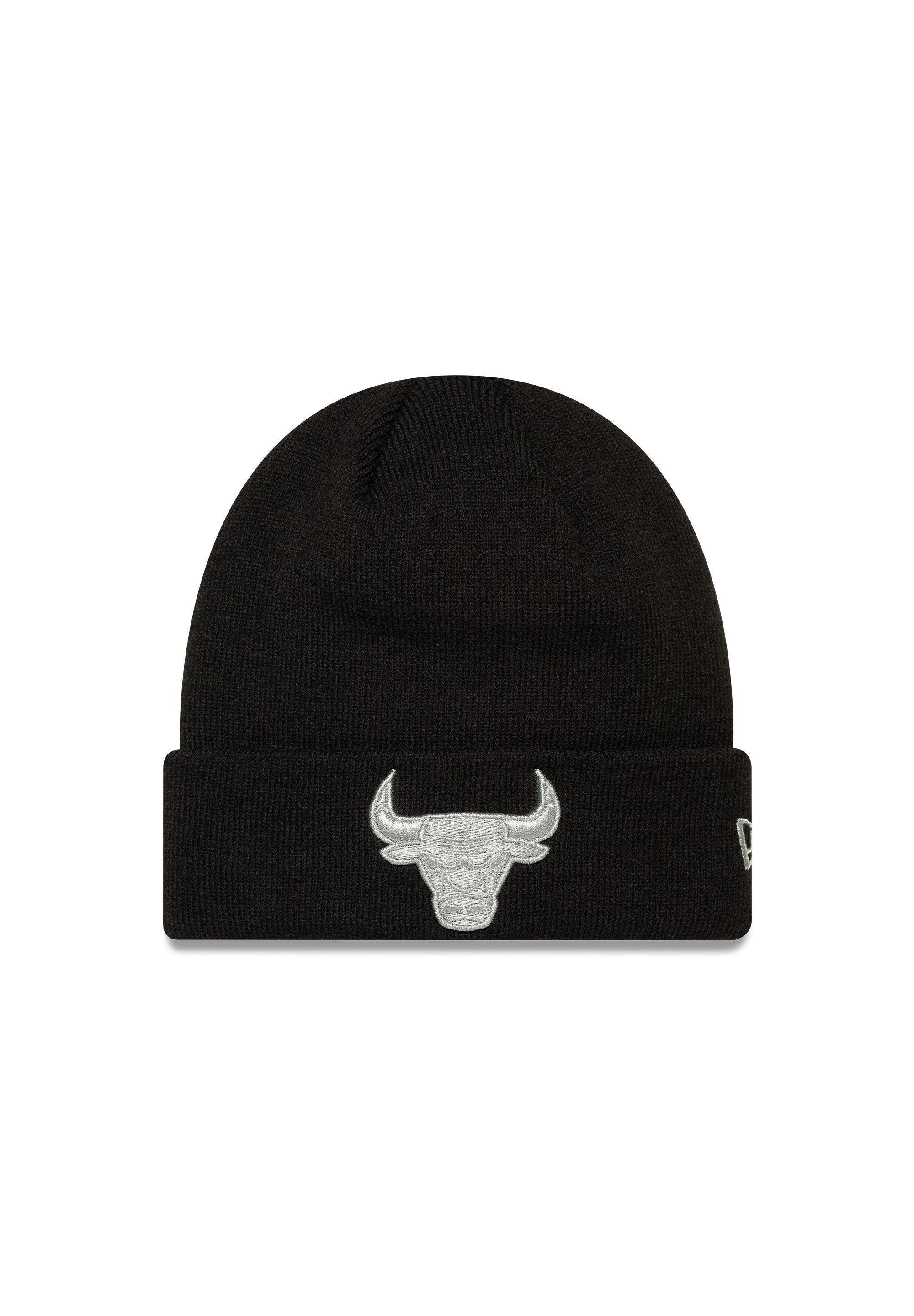 New Era Bommelmütze Chicago Bulls New Era Metallic Beanie NBA schwarz (1-St)