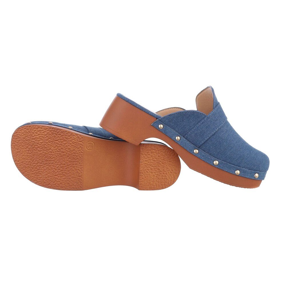 Ital-Design Damen Mules Boho/Hippie Plateausandaletten (85878210) Blockabsa günstig online kaufen