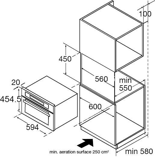 Amica Backofen mit Mikrowelle EBC 841 600 S, Platzsparender Komfort für schnelles und vielseitiges Kochen