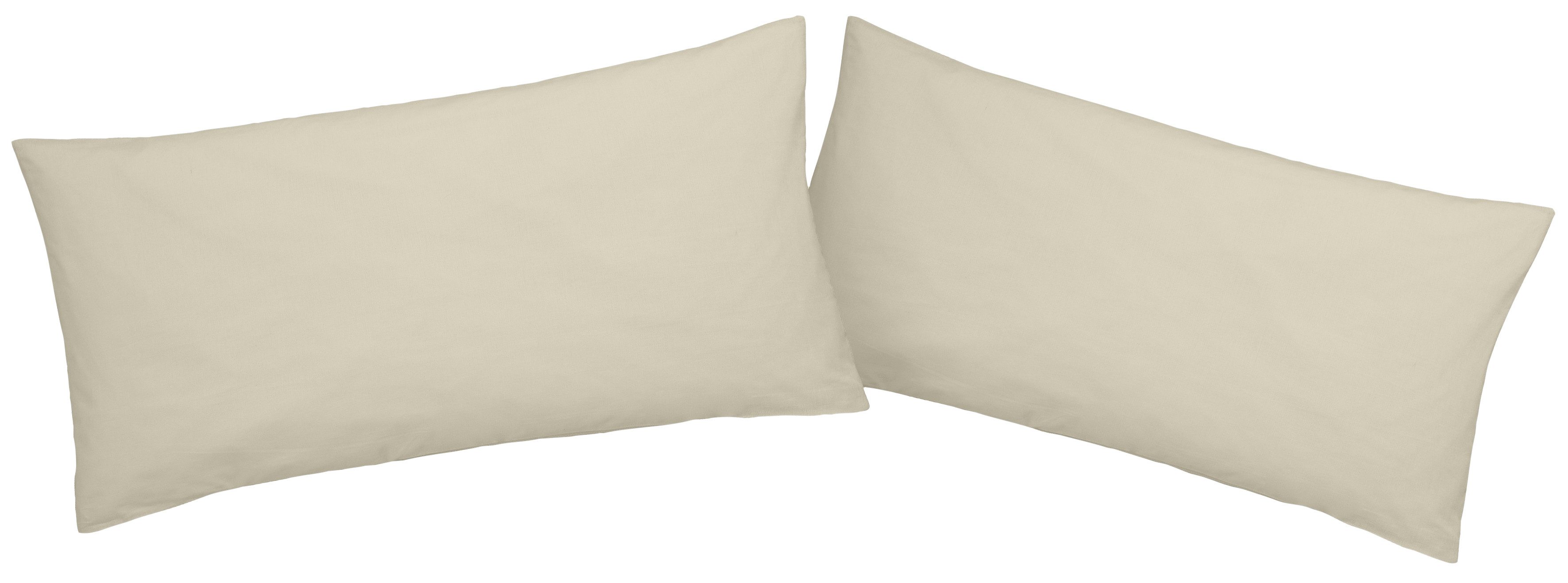 Home affaire Подушкиbezüge Luisa., (2 Stück), aus 100% Baumwolle, mit Reißverschluss, atmungsaktiv, uni