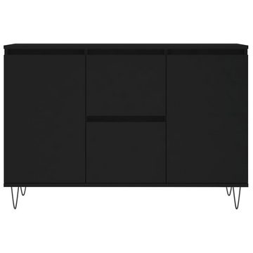 furnicato Sideboard Schwarz 104x35x70 cm Holzwerkstoff