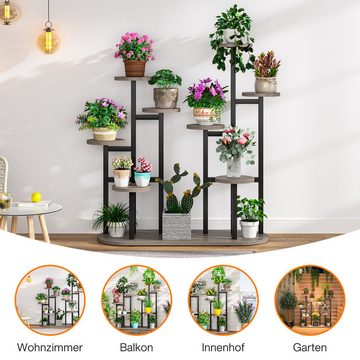 Tribesigns Blumenständer 5-stufiger Metall-Pflanzenständer, mit 8 Ablagen, 105 x 40 x 100cm