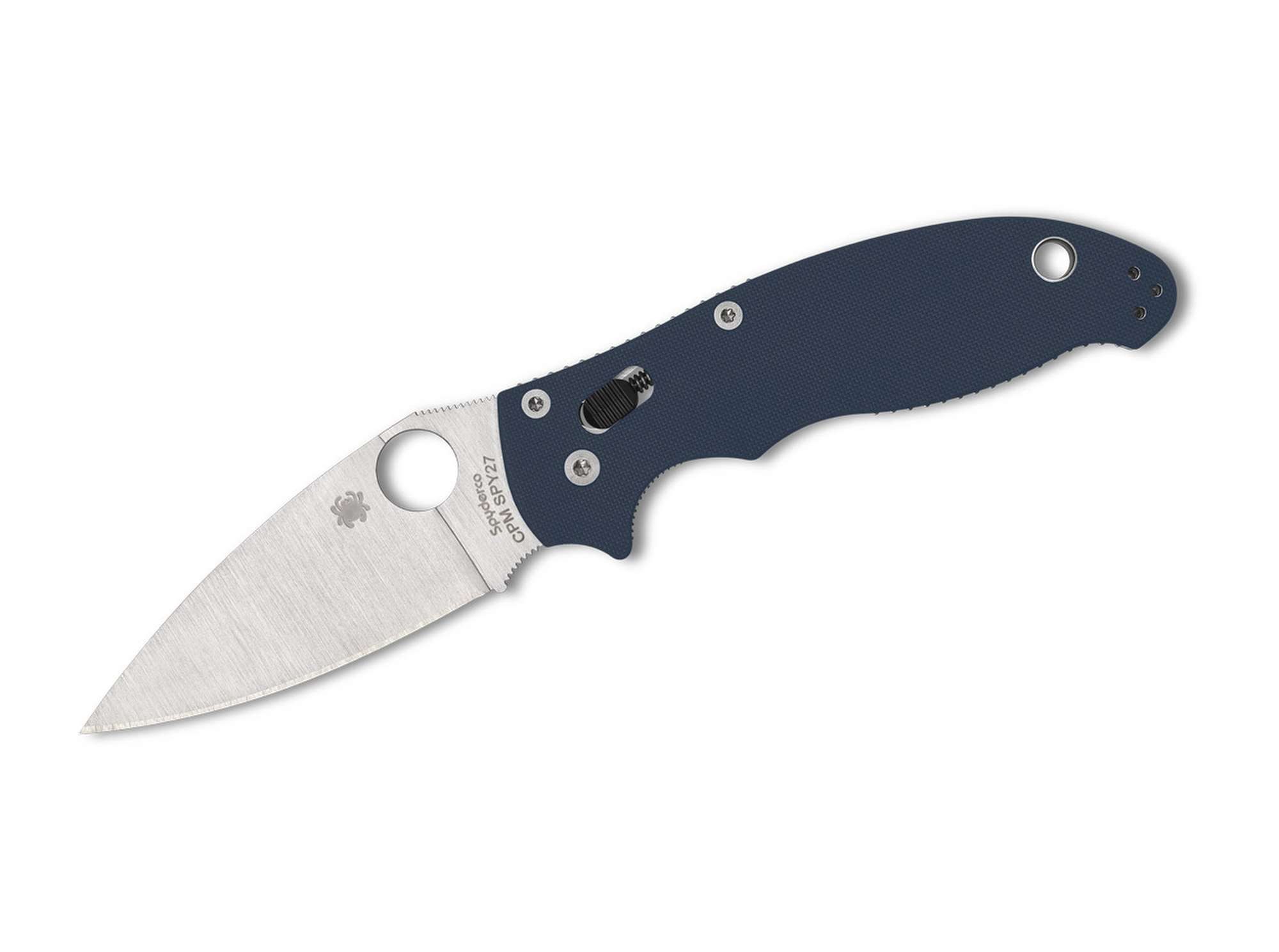 Spyderco Taschenmesser Taschenmesser Manix 2 CPM SPY27 G10 Blue PlainEdge