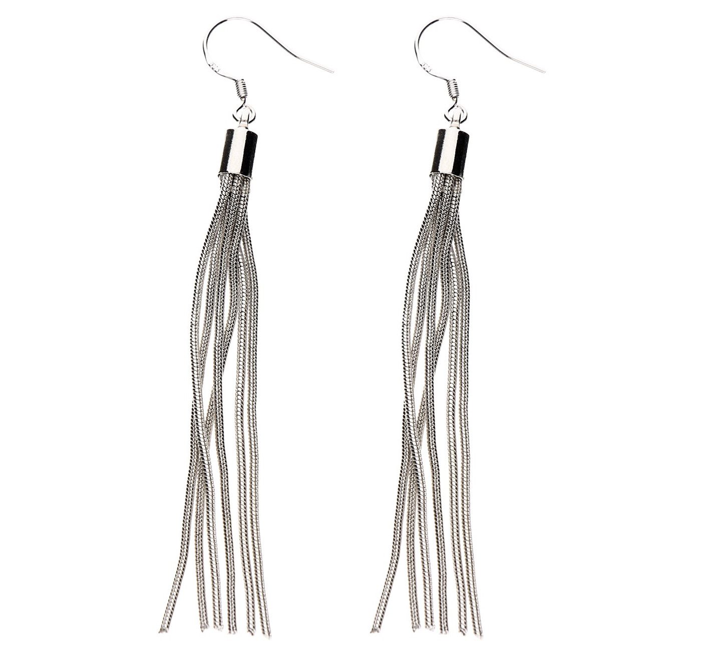 LÖB Paar Ohrhänger Silber Ohrringe Hängend Quasten Anhänger Ohrhänger XXL L günstig online kaufen